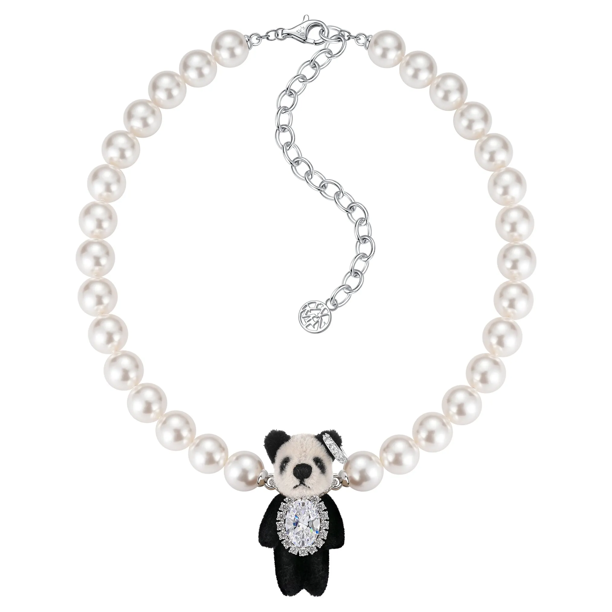 Paradise / Plush Panda Pearl Chain Necklace