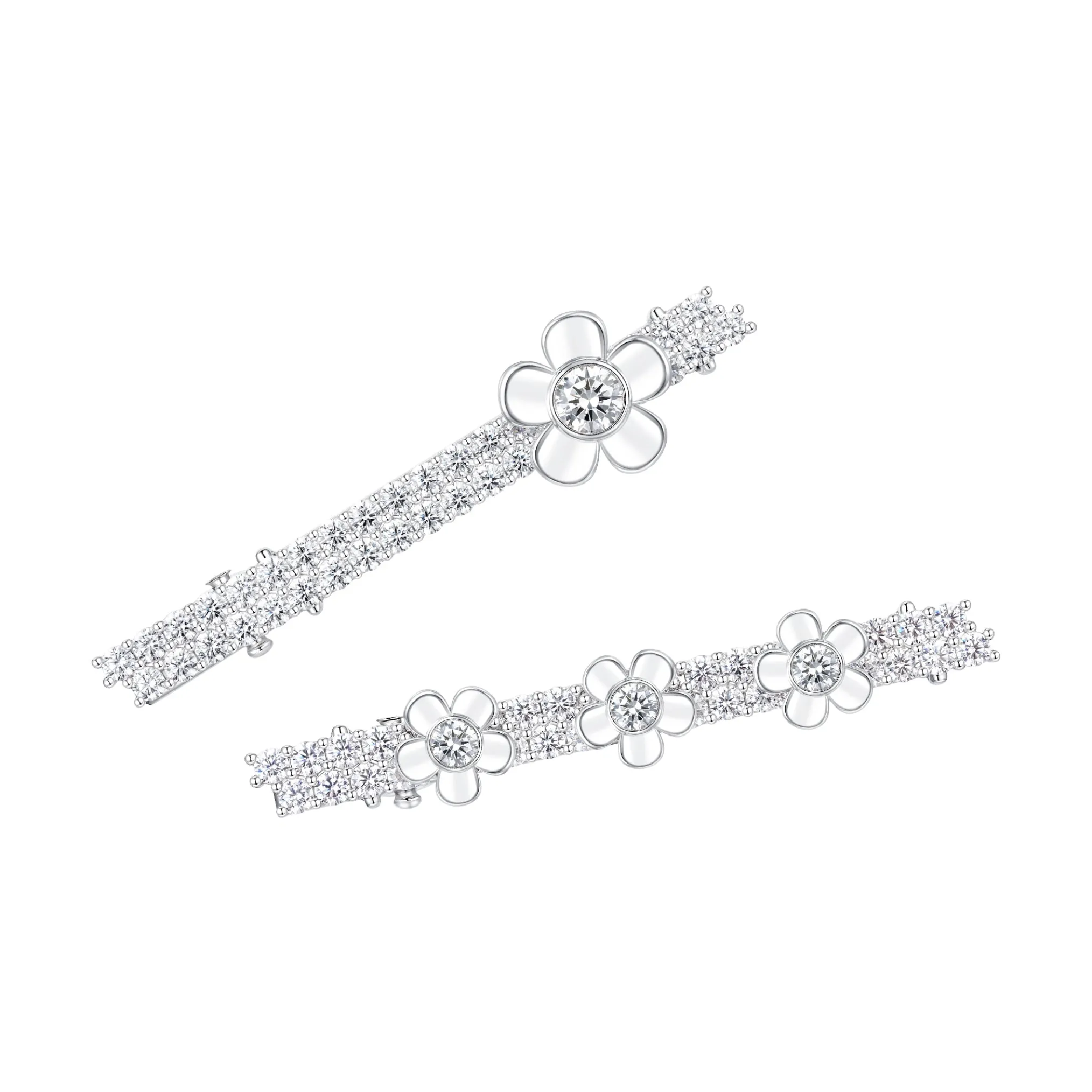 Paradise / Spin Flower Pave Hair Pin