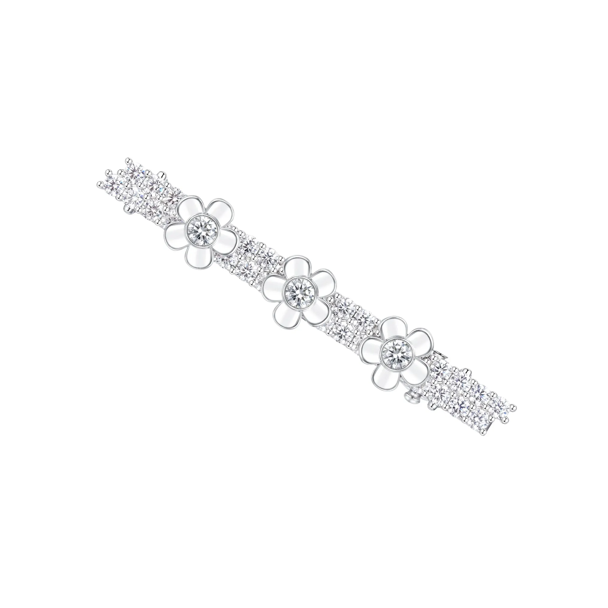 Paradise / Spin Flower Pave Hair Pin