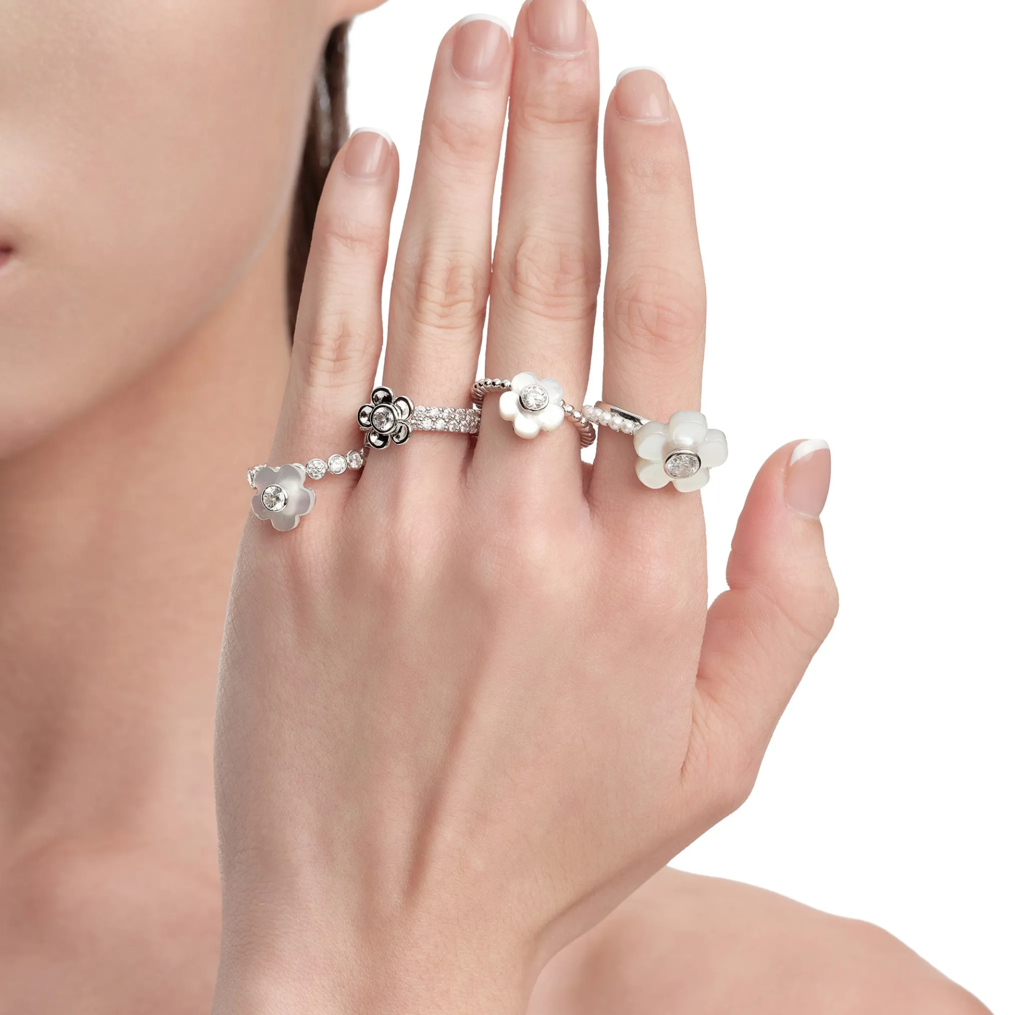 Paradise / Spin Flower Gemstone Ring