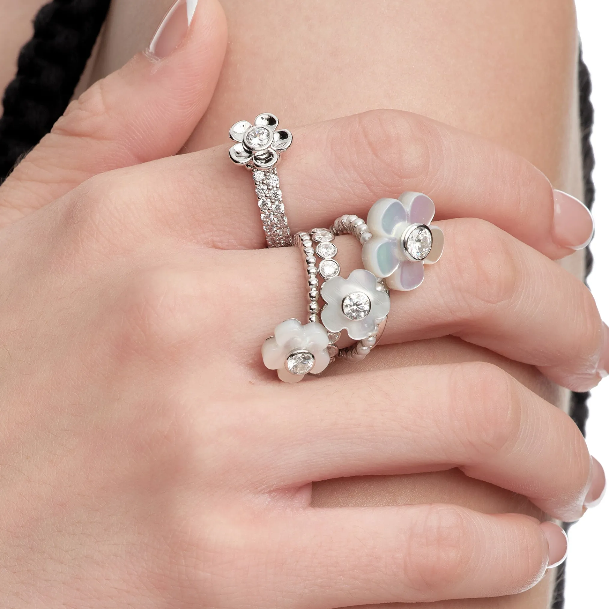 Paradise / Spin Flower Gemstone Ring