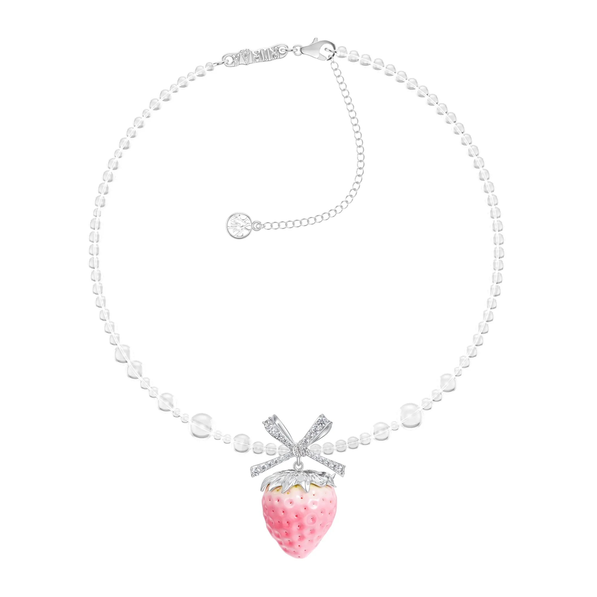 Paradise / Strawberry Crystal Chain Necklace