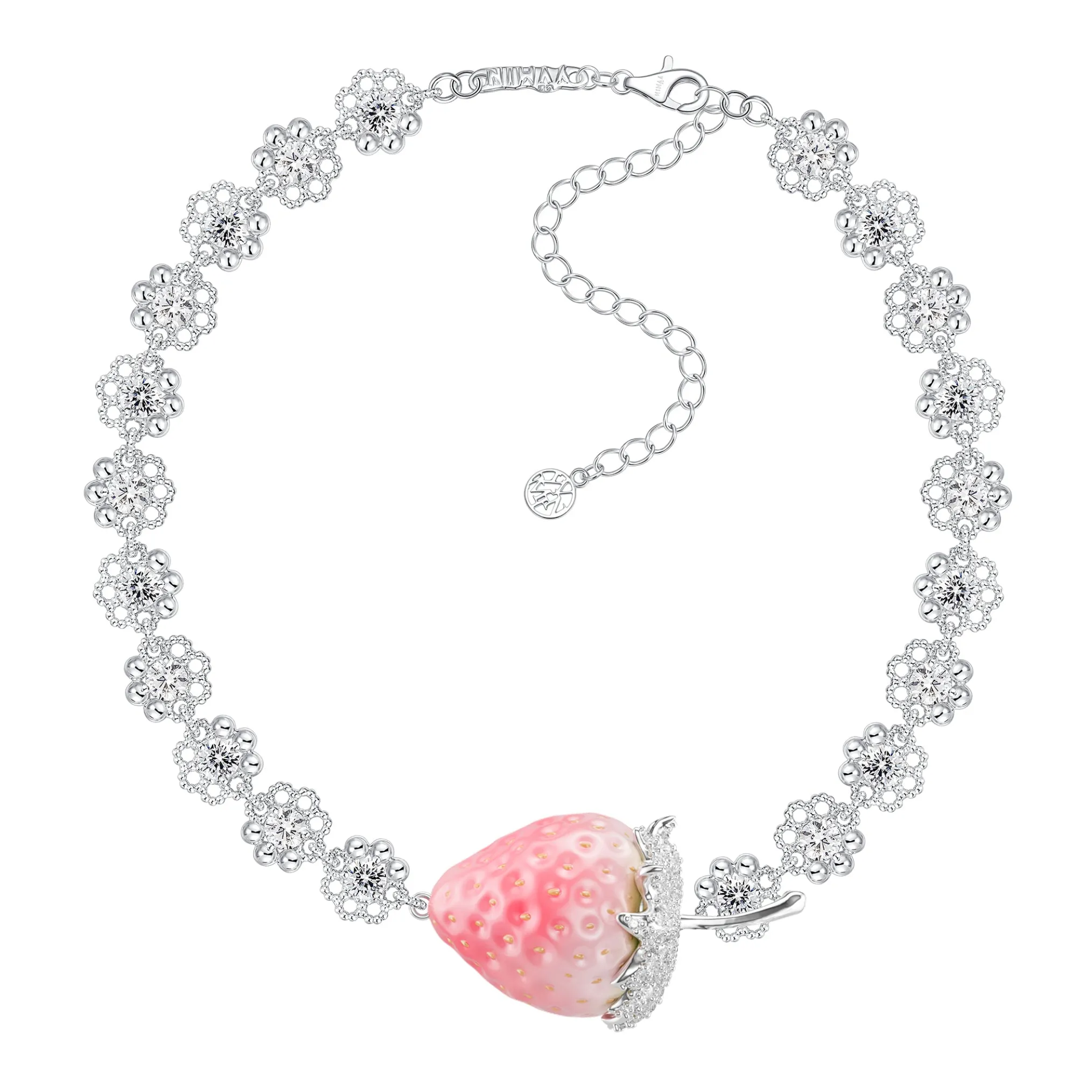 Paradise / Strawberry Flower Lace Chain Necklace