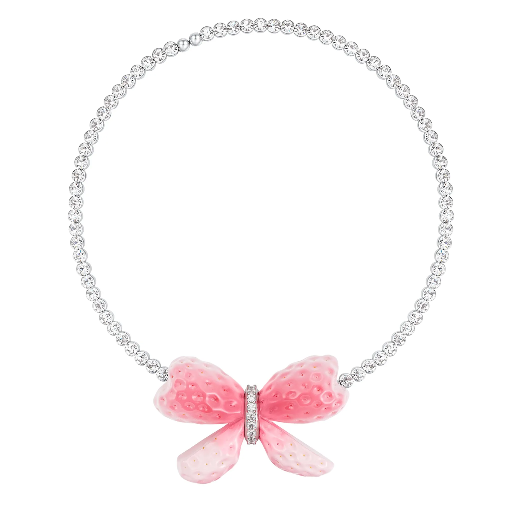 Paradise / Strawberry Bowknot Gemstone Chocker