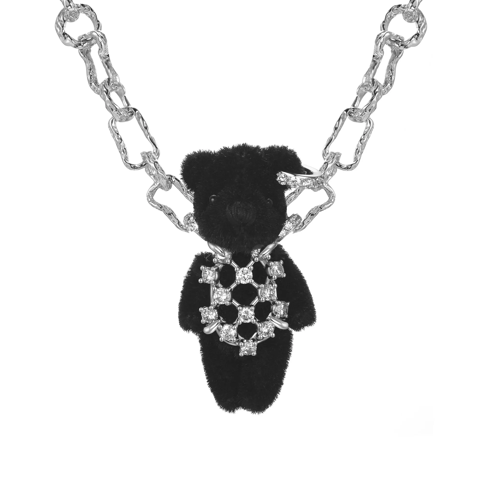 Paradise / Teddy Bear Grid Gem Necklace
