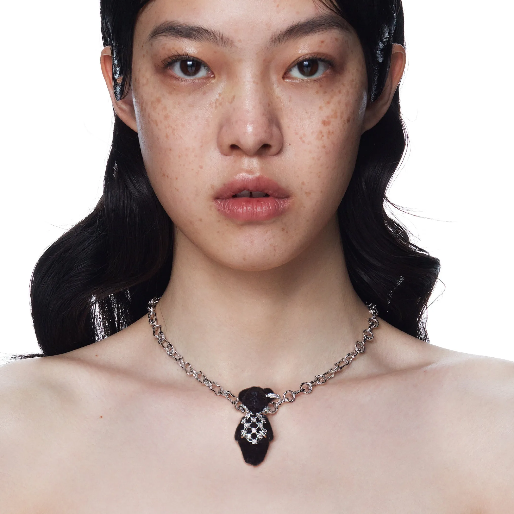 Paradise / Teddy Bear Grid Gem Necklace