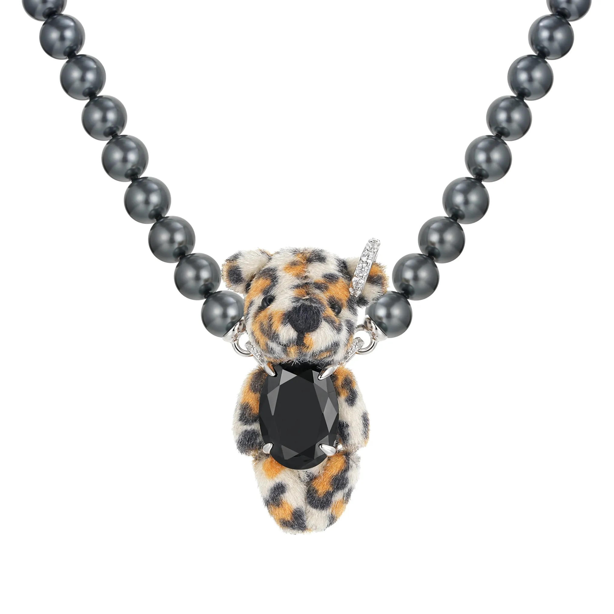 Paradise / Tiger Print Bear Necklace