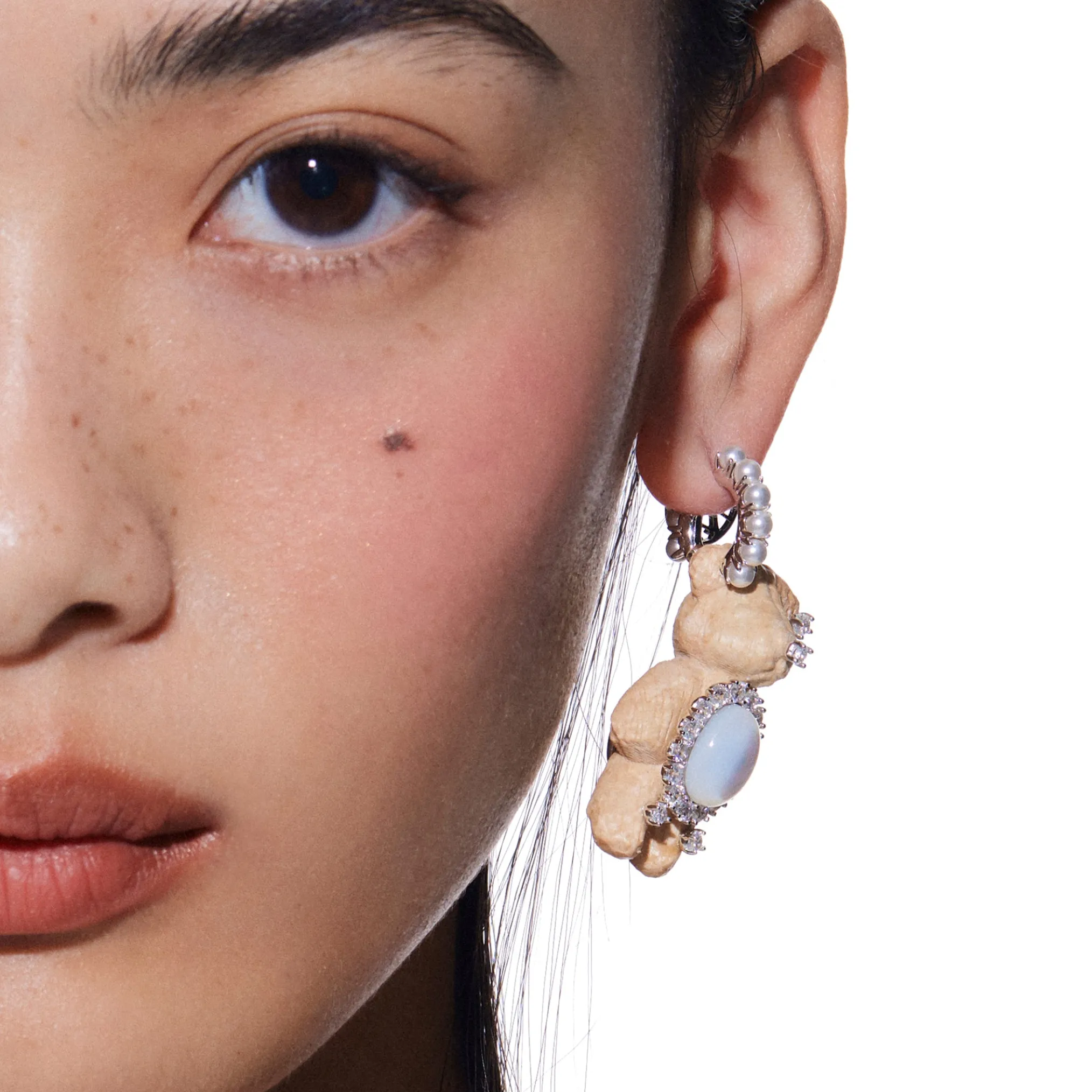 Paradise / Wooden Bear Earrings