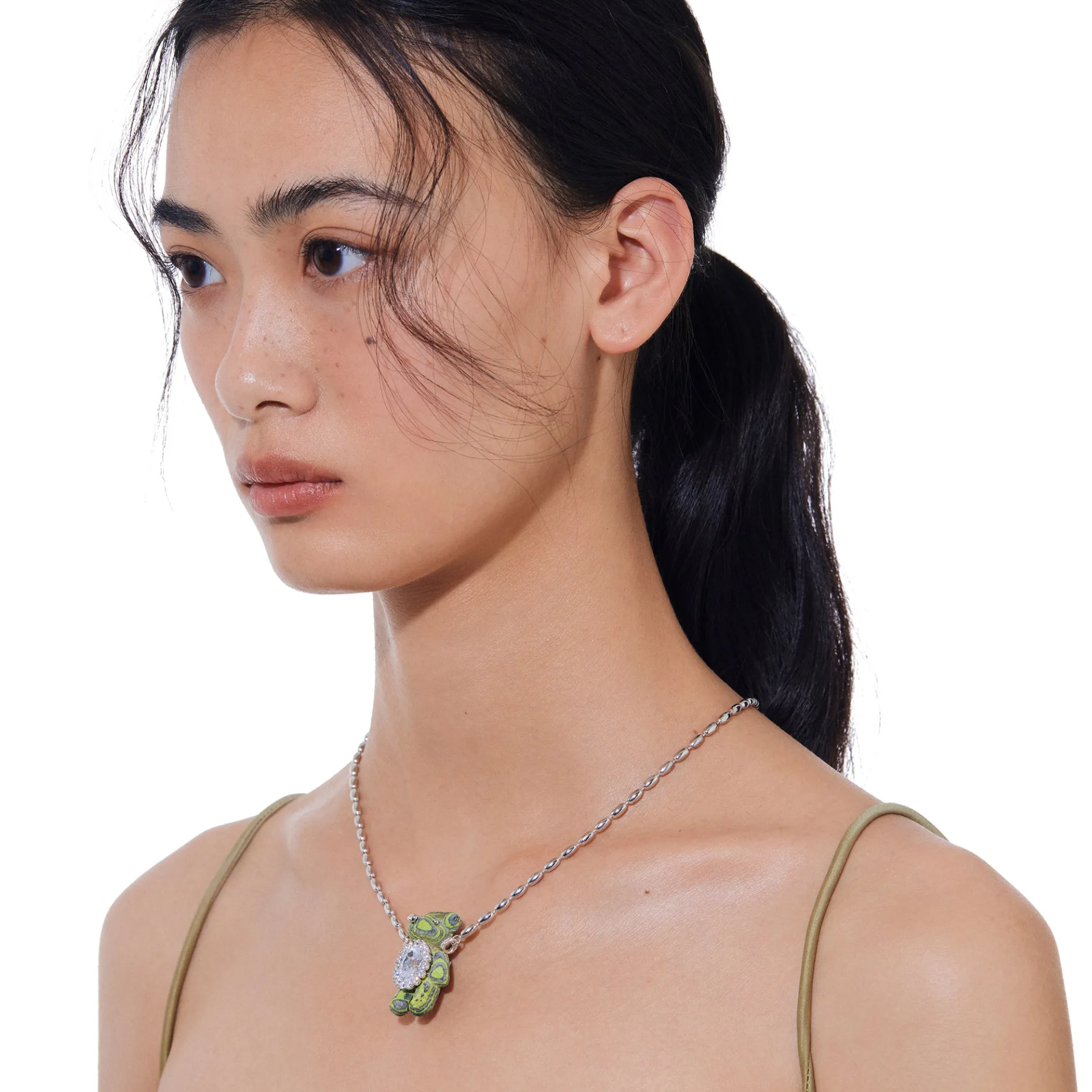 Paradise / Wooden Bear Necklace