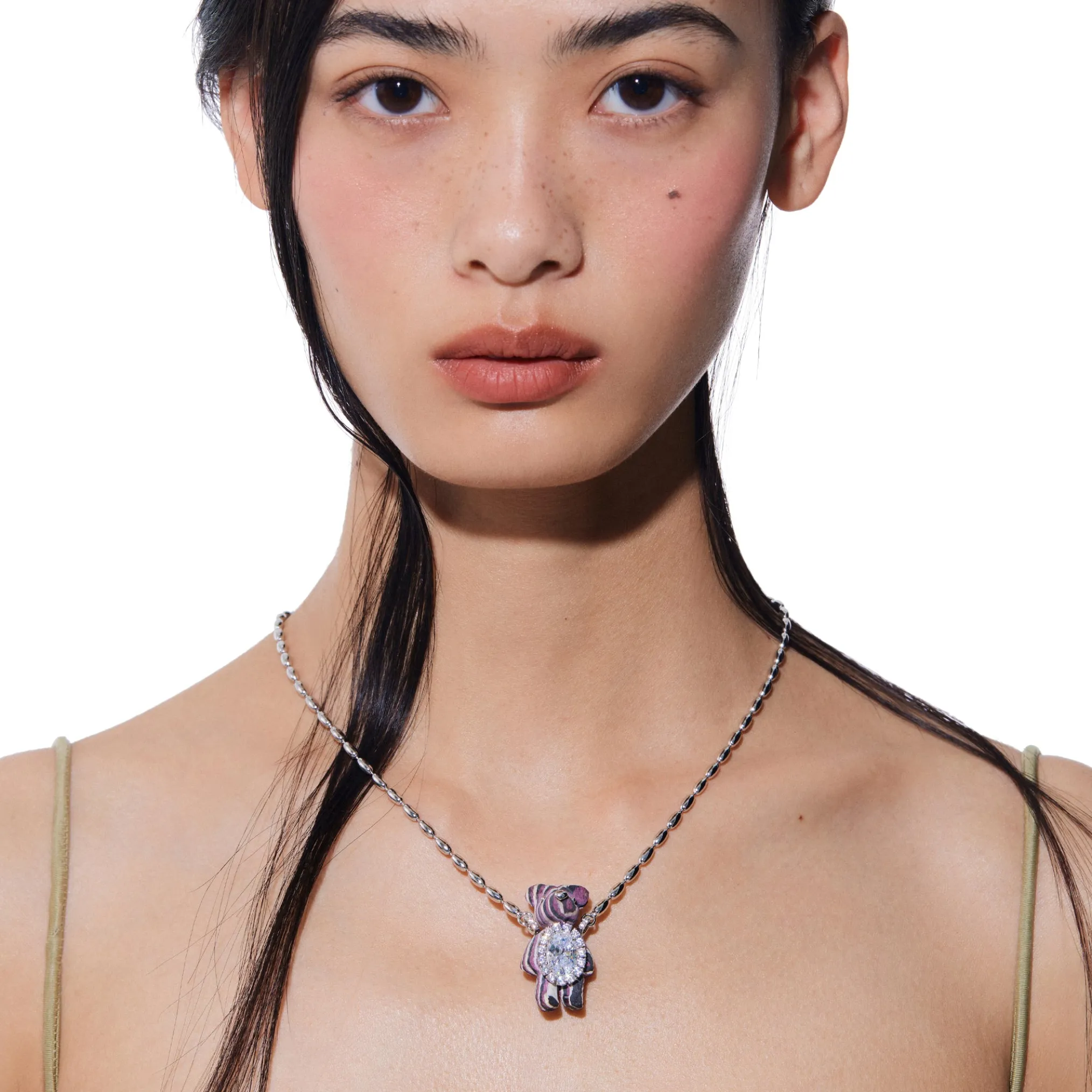 Paradise / Wooden Bear Necklace