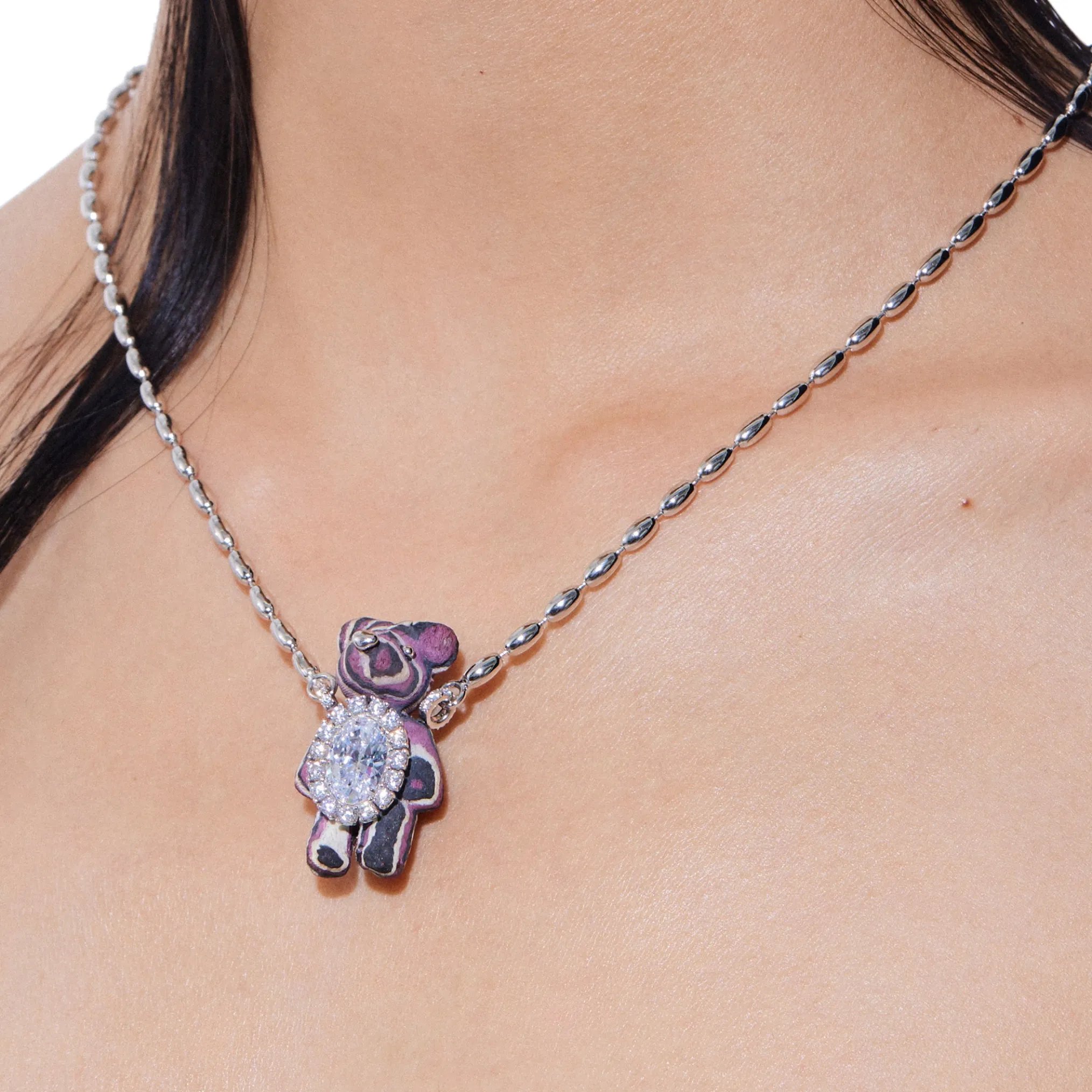 Paradise / Wooden Bear Necklace