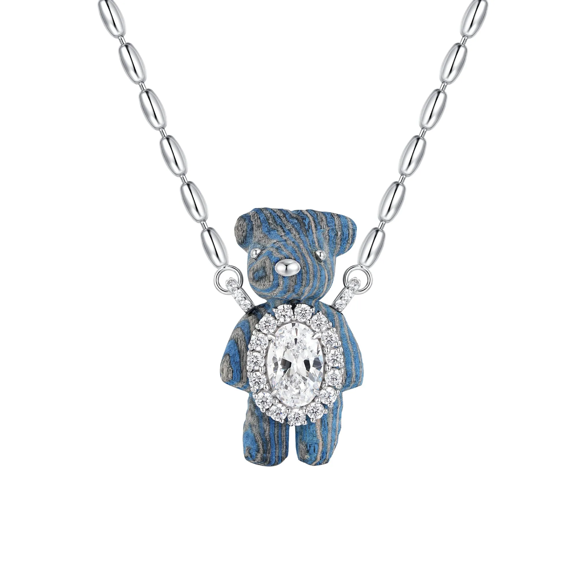 Paradise / Wooden Bear Necklace