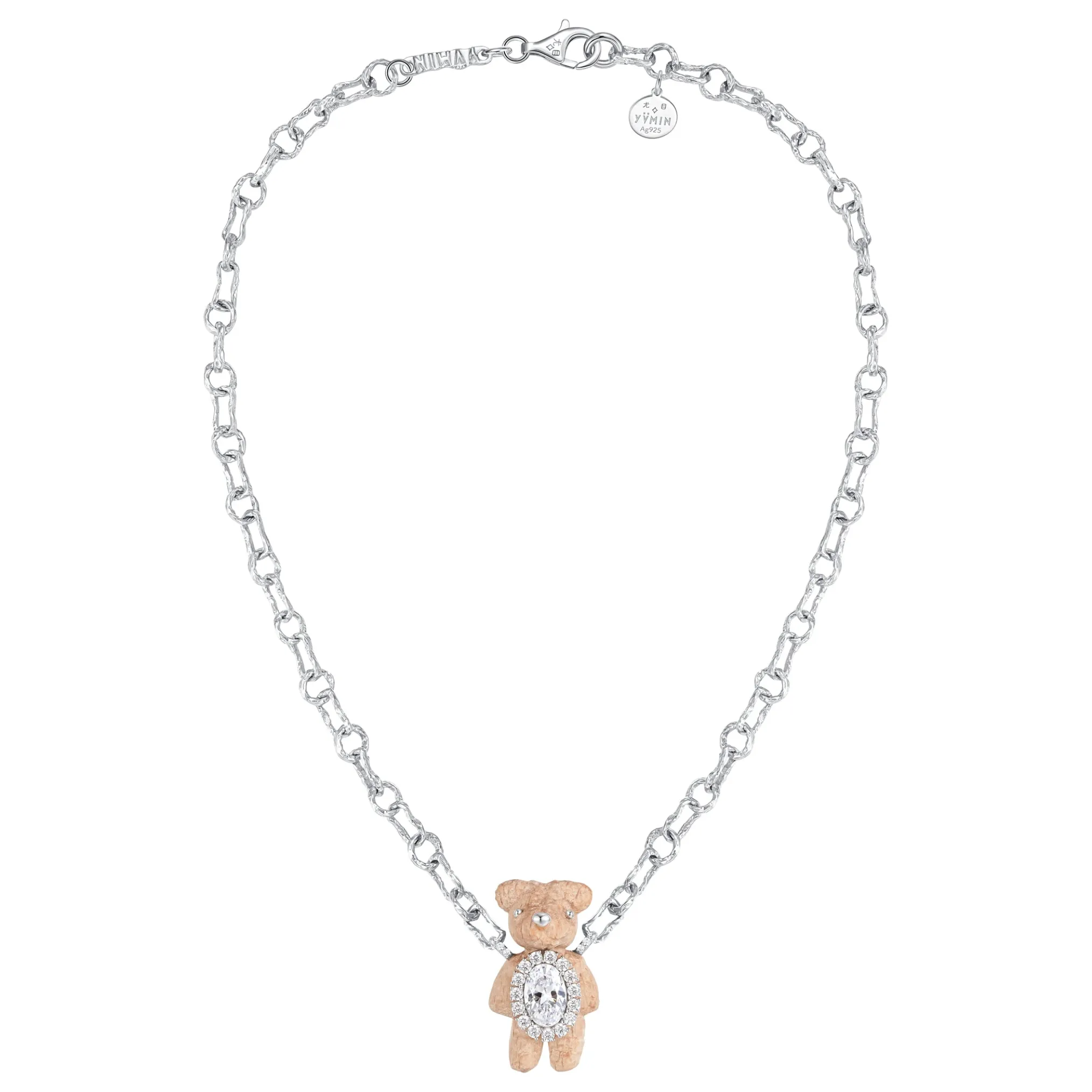 Paradise / Wooden Bear Chain Necklace