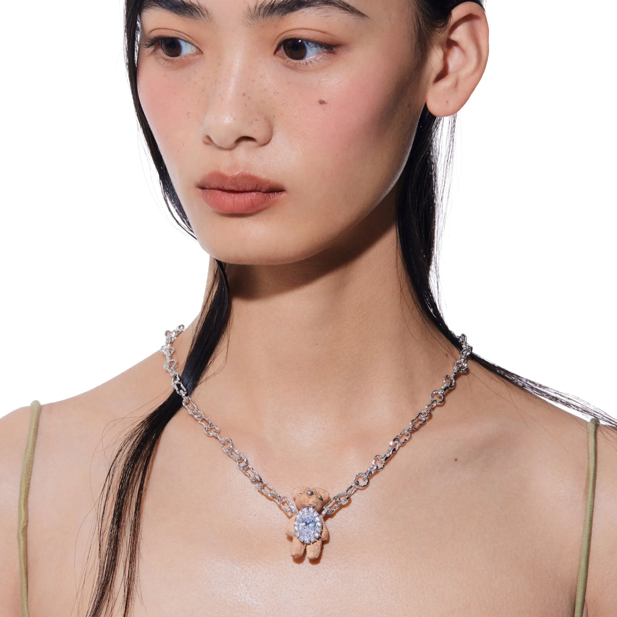 Paradise / Wooden Bear Chain Necklace