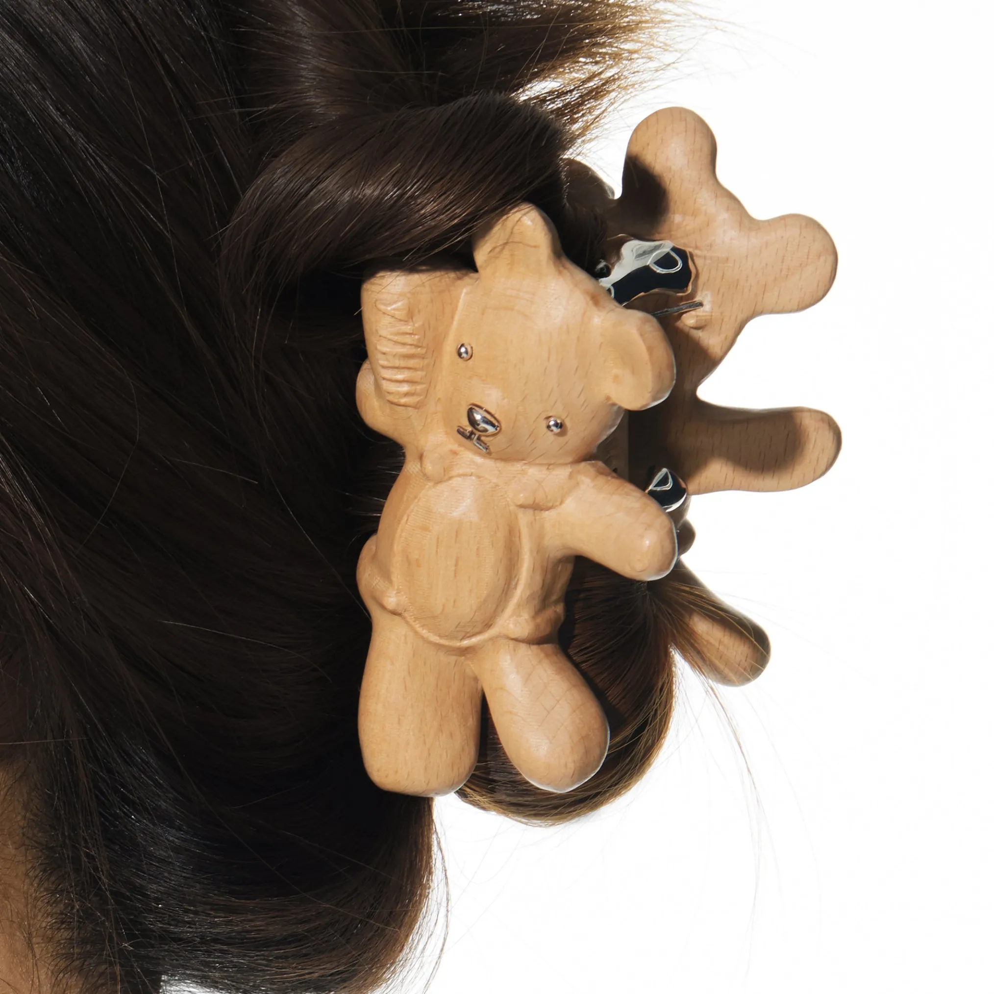 Paradise / Wooden Bear Hair Claw