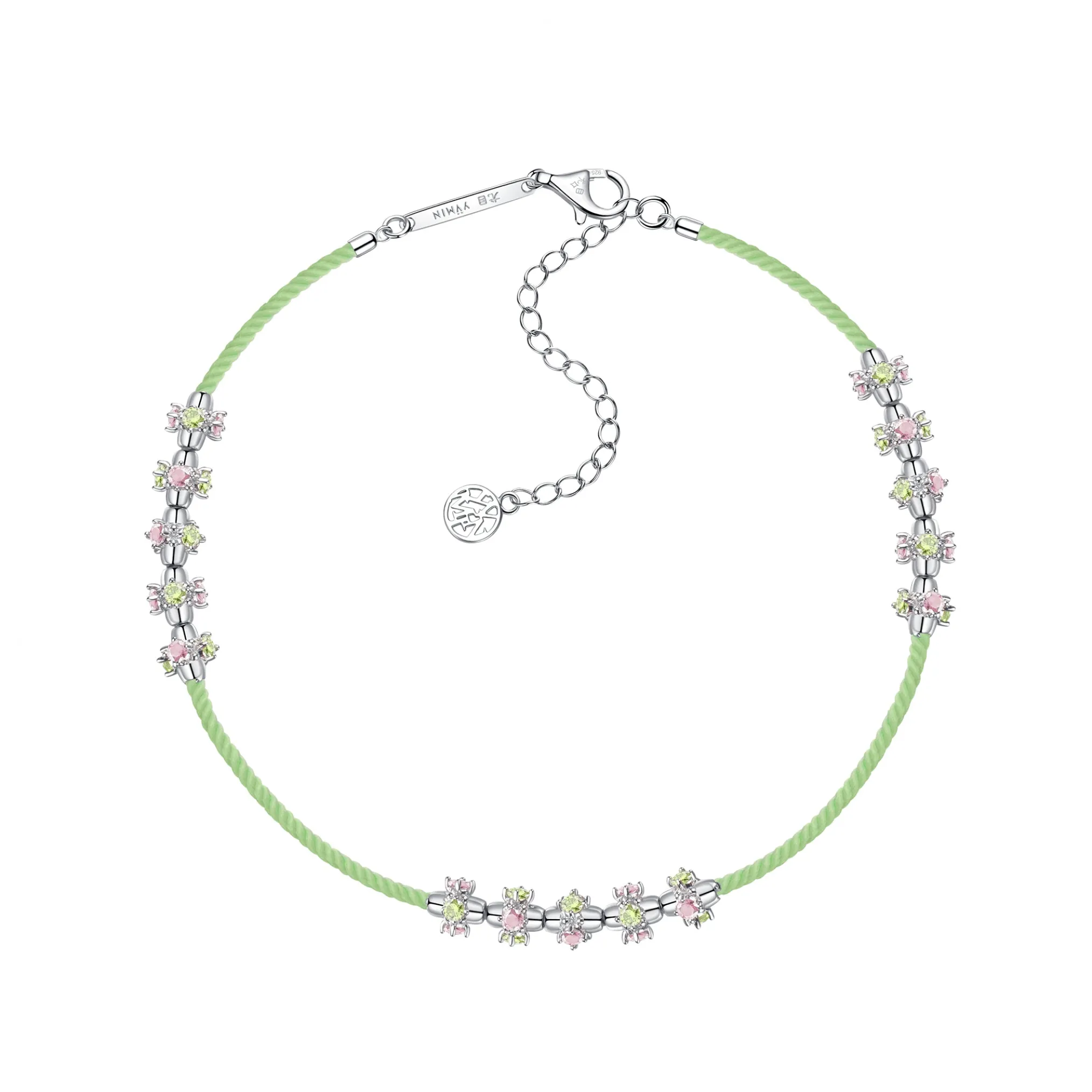 Ripple / Colorful Chain Gem Bead Necklace