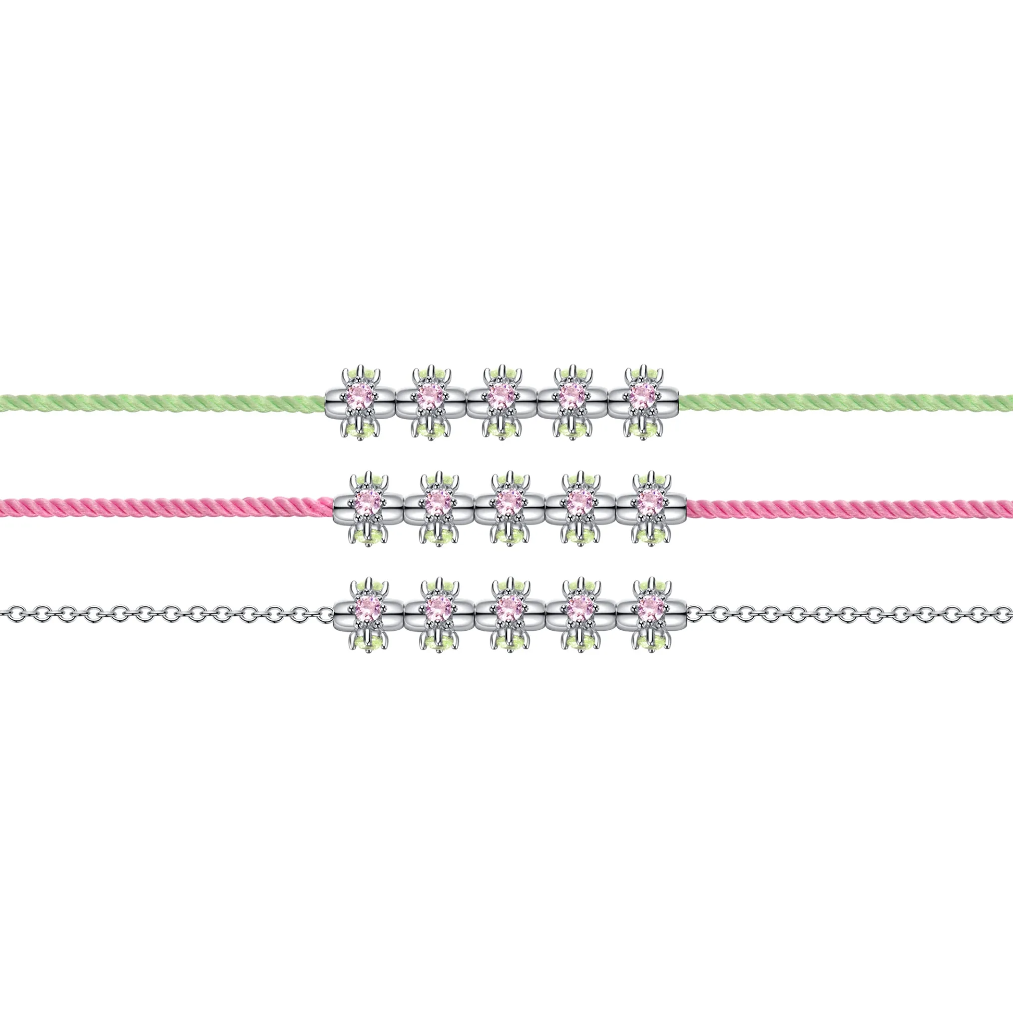 Ripple / Colorful Chain Gem Bead Necklace