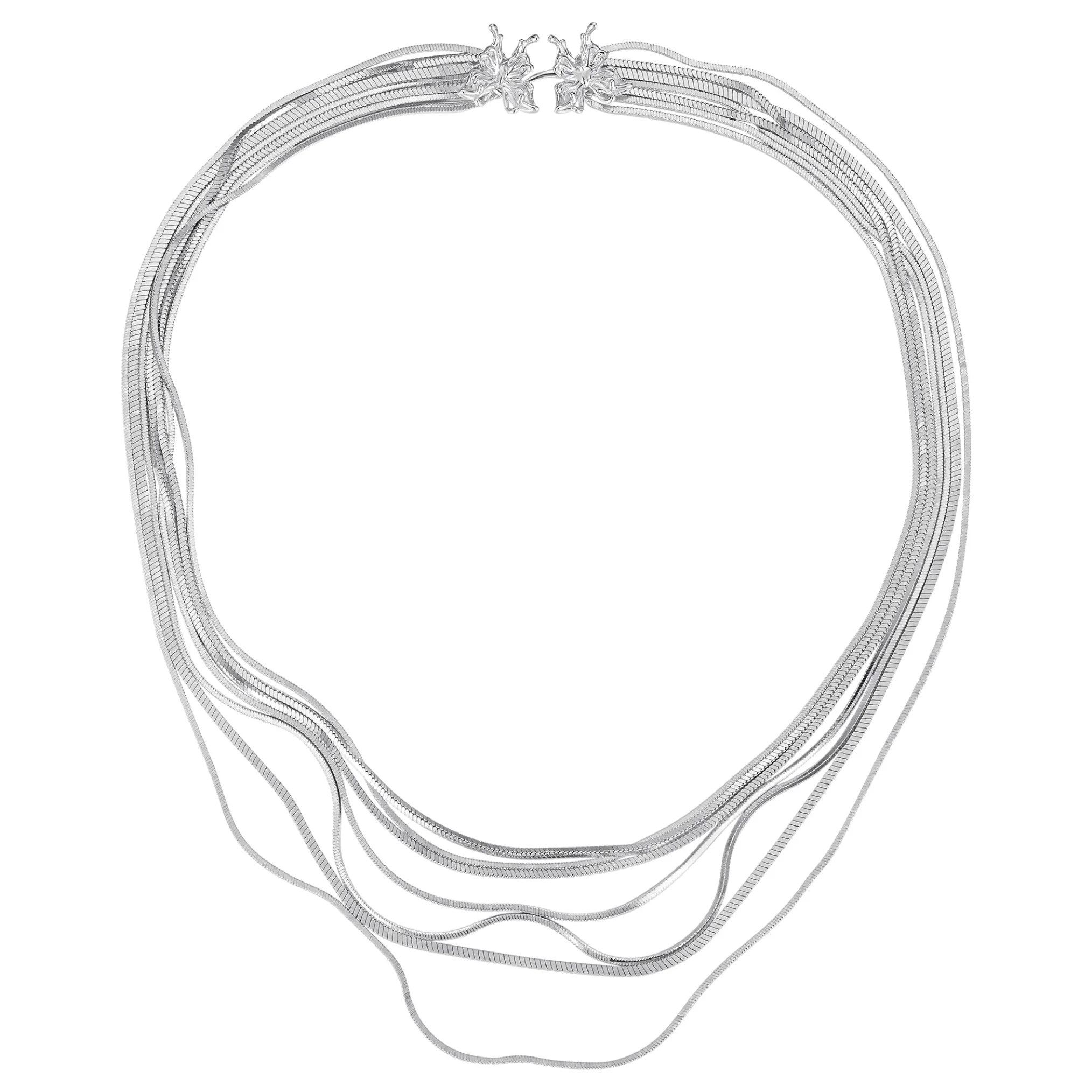 Ripple / Butterfly Layers Tassel Necklace