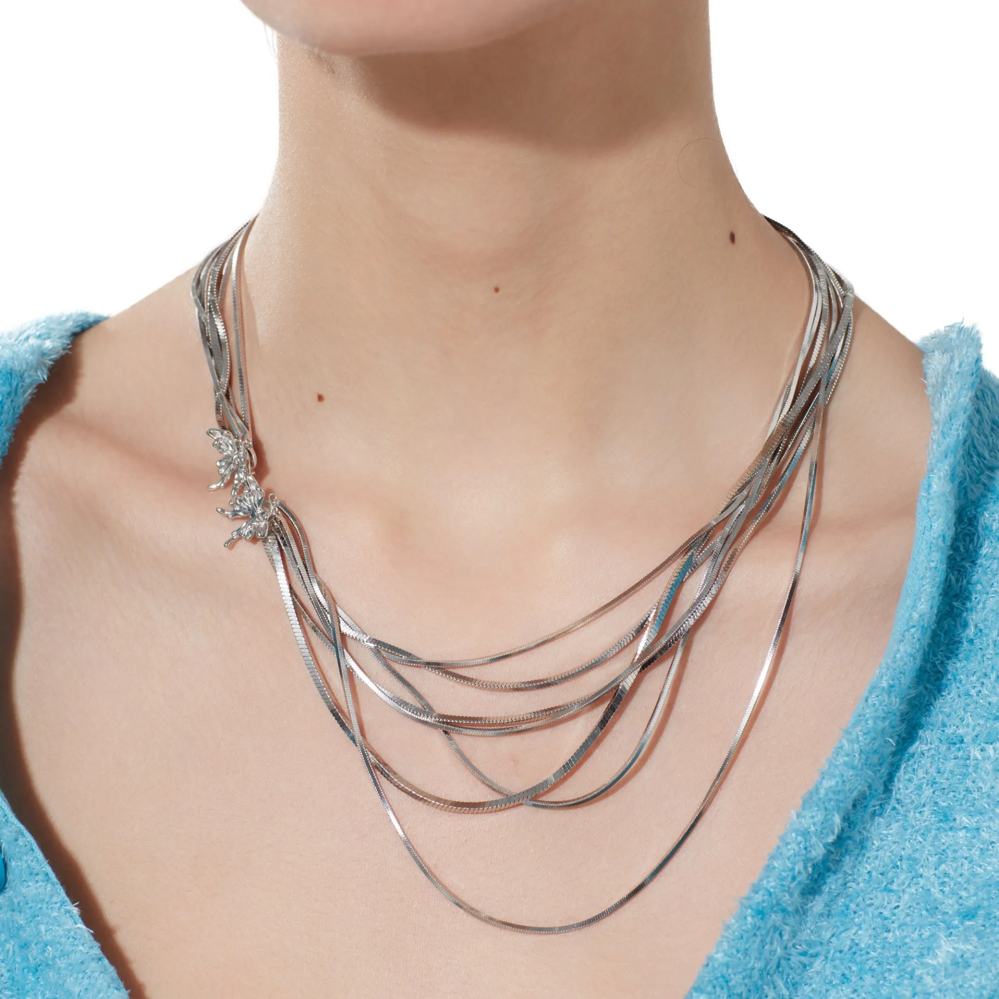 Ripple / Butterfly Layers Tassel Necklace