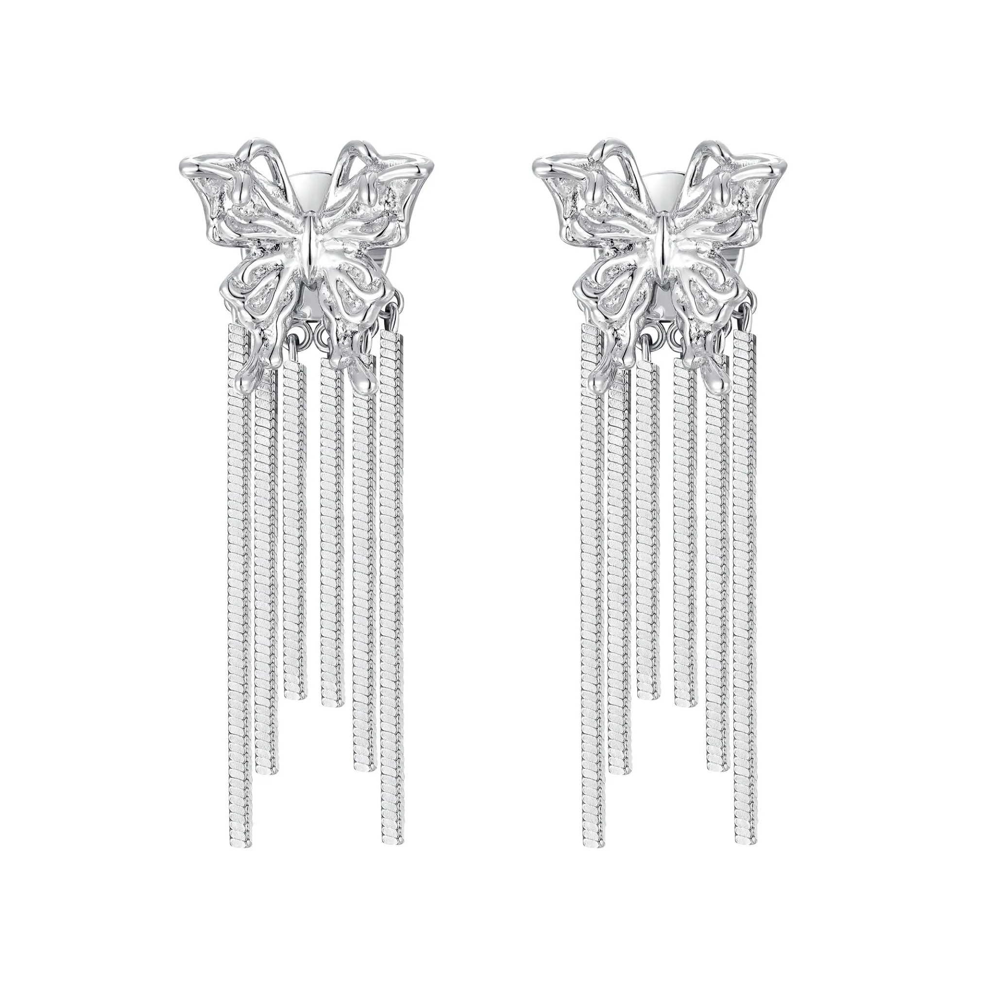 Ripple / Butterfly Tassel Earrings
