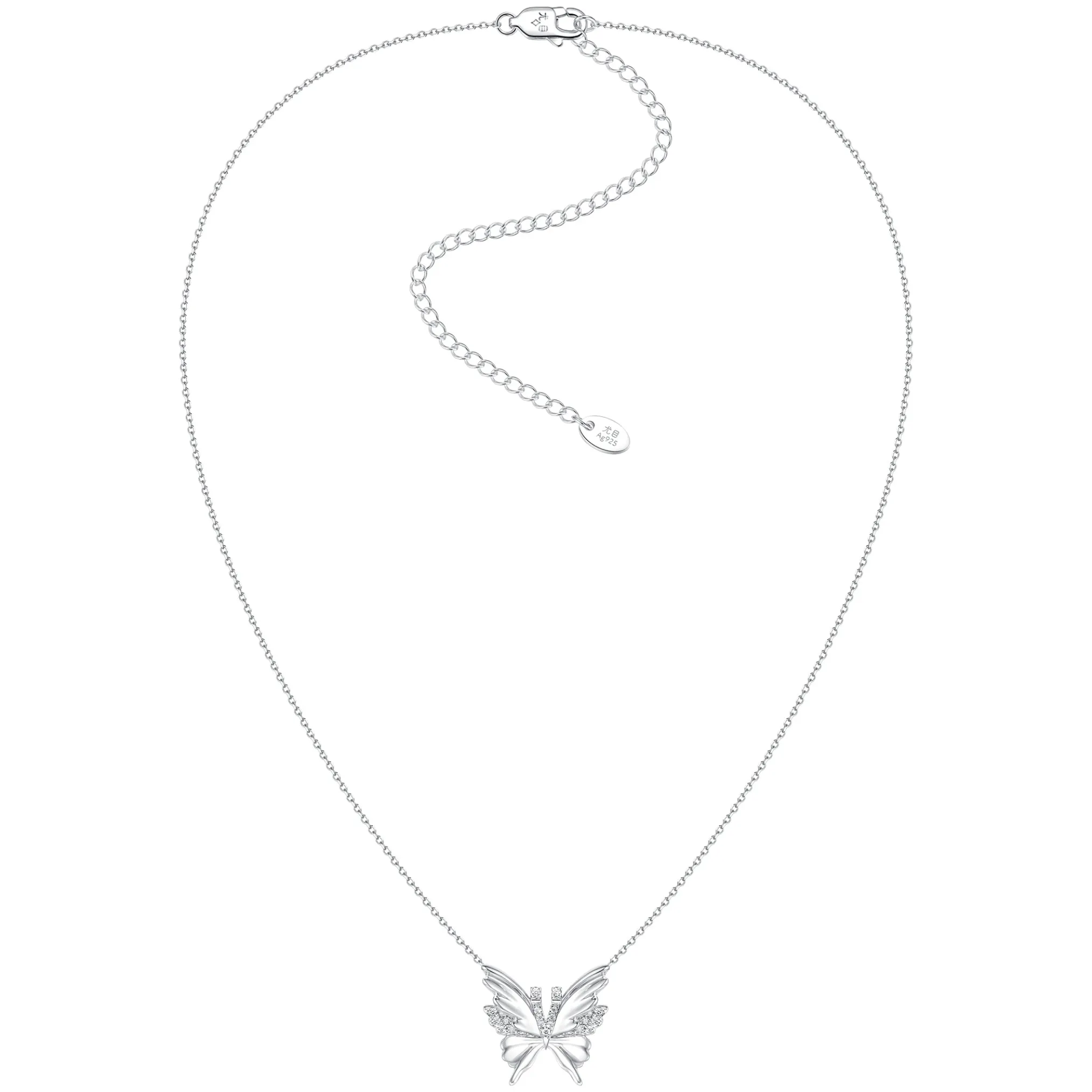 Ripple / Butterfly Shell Gemstone Necklace