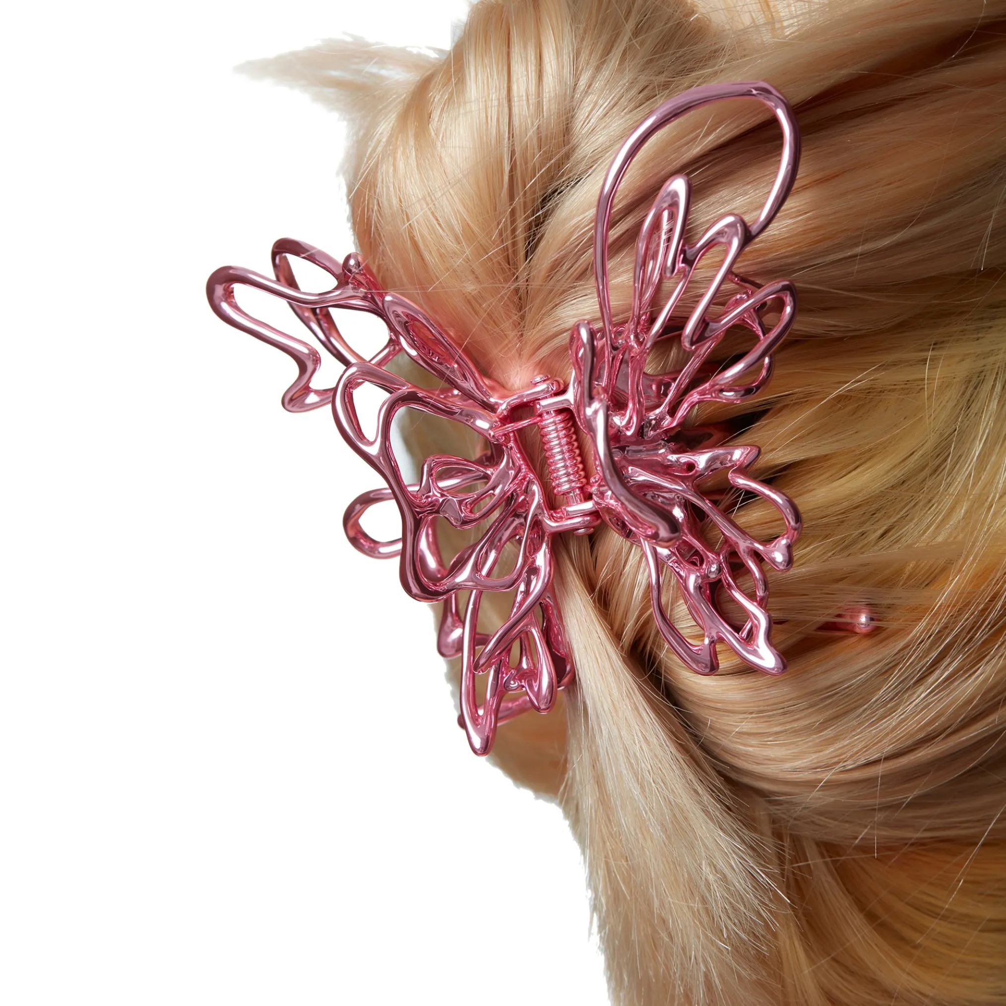 Ripple / Colored Liquefied Metal Butterfly Hair Claw Clip
