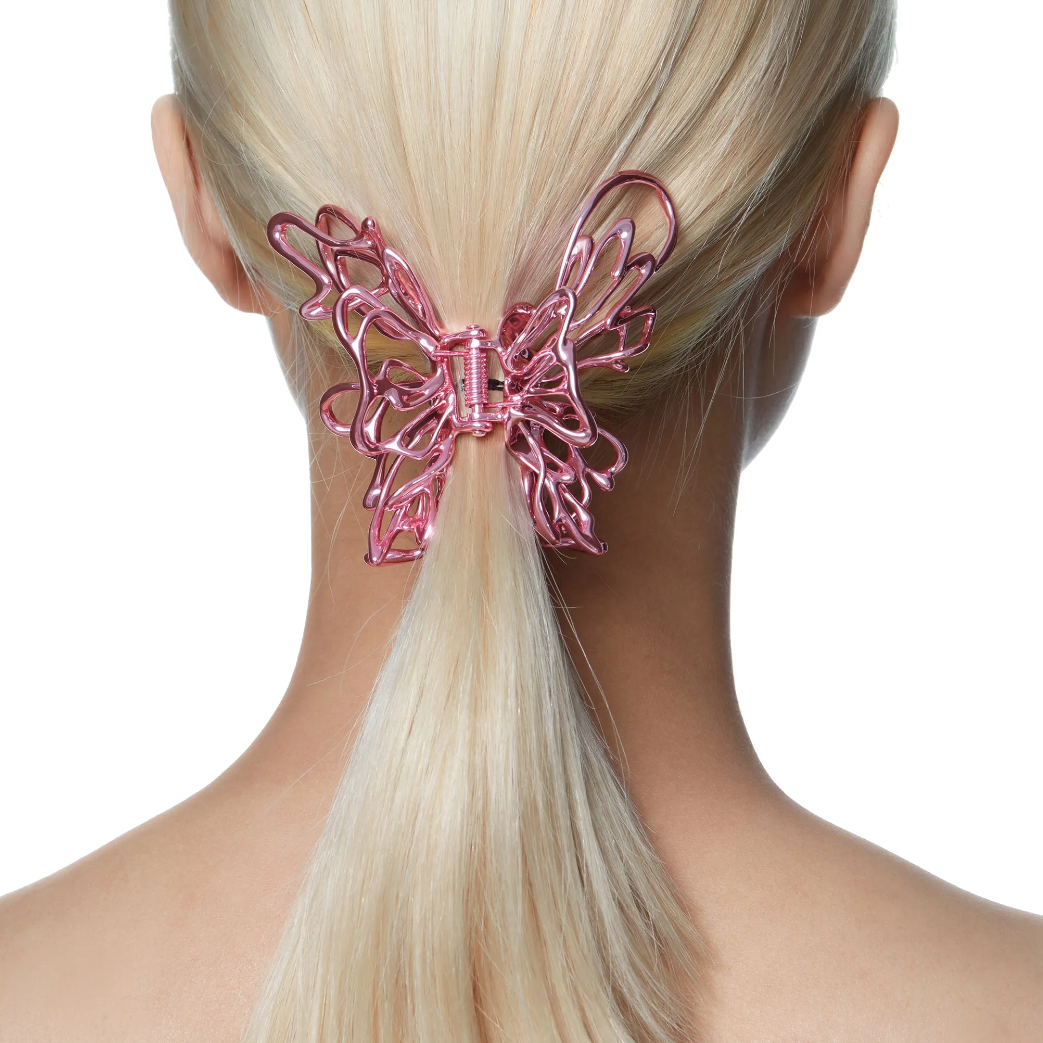 Ripple / Colored Liquefied Metal Butterfly Hair Claw Clip