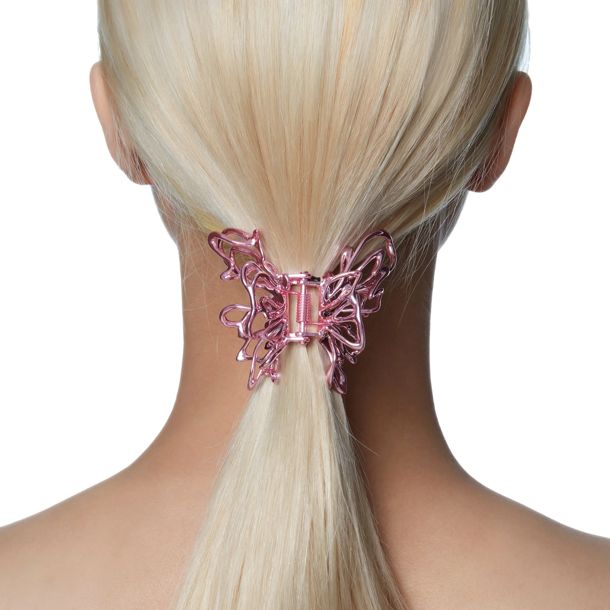 Ripple / Colored Liquefied Metal Butterfly Hair Claw Clip