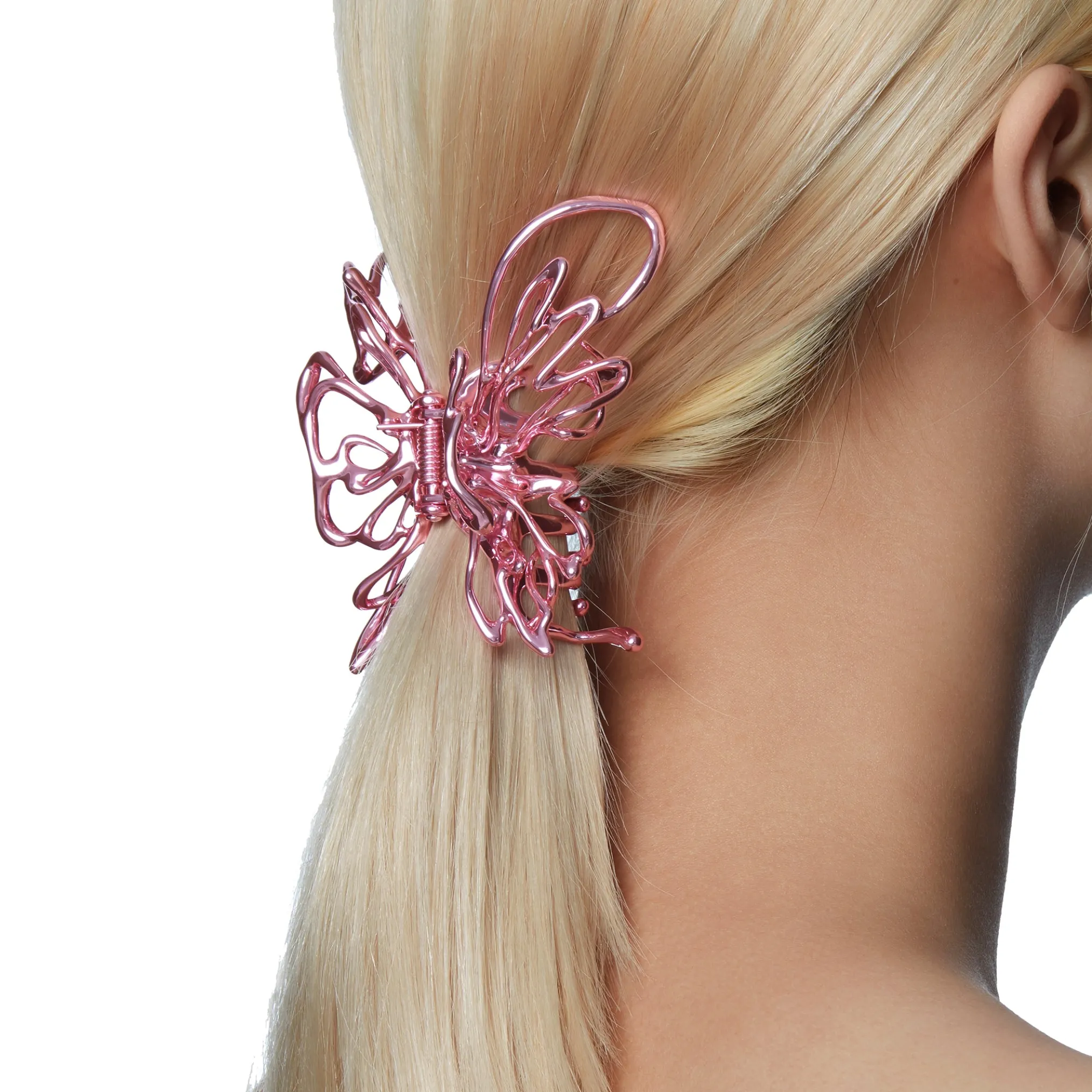 Ripple / Colored Liquefied Metal Butterfly Hair Claw Clip