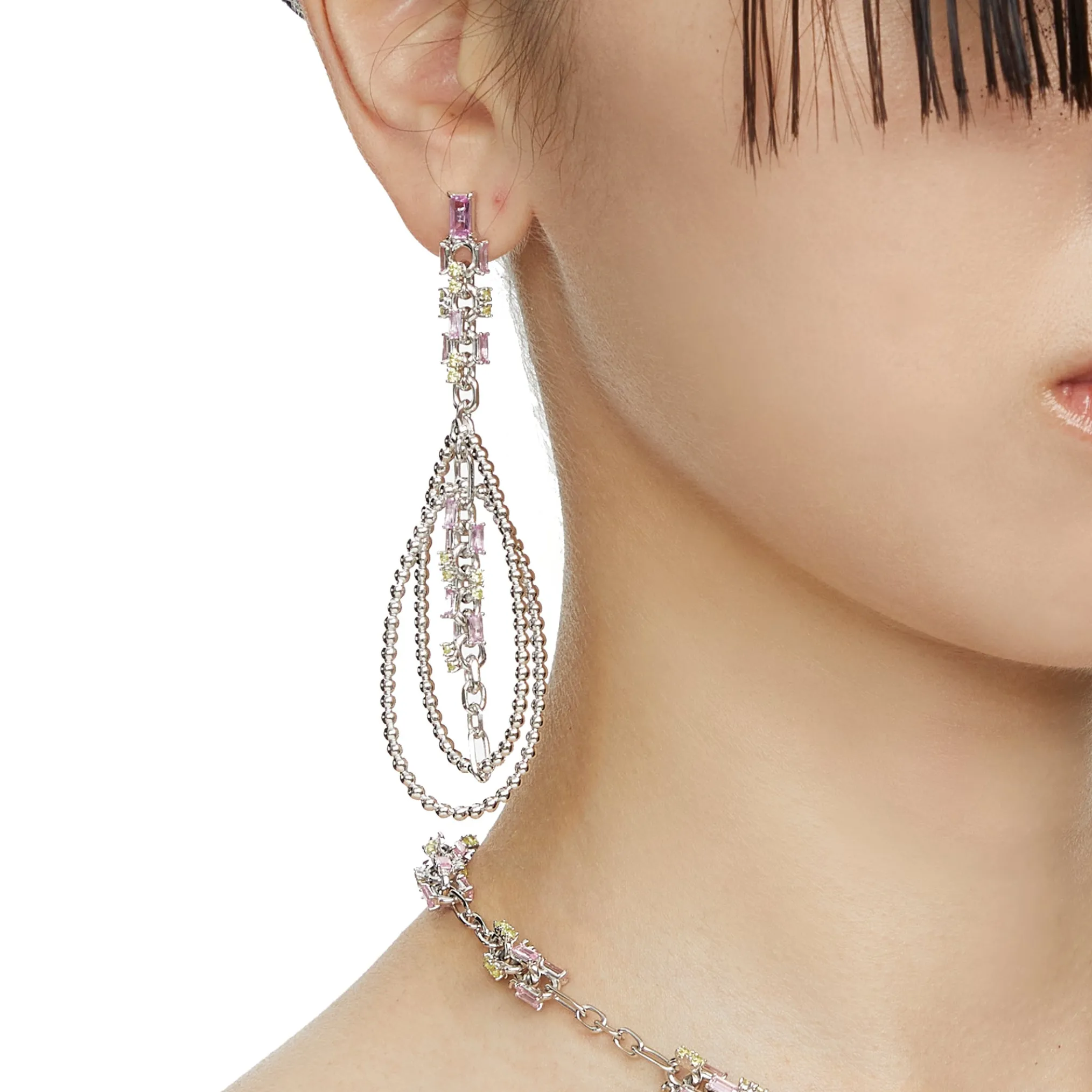 Ripple / Garden zircon earring