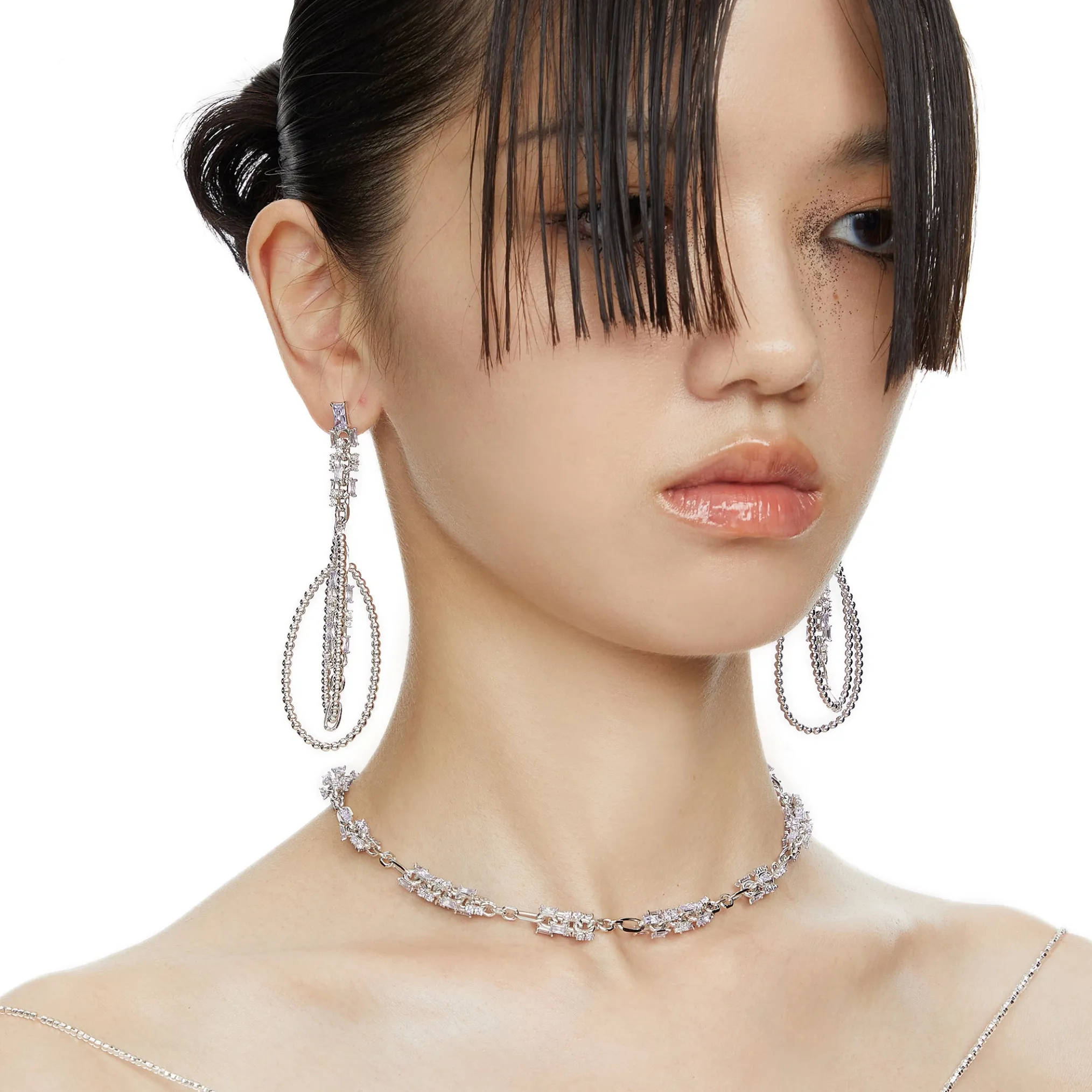 Ripple / Garden zircon earring