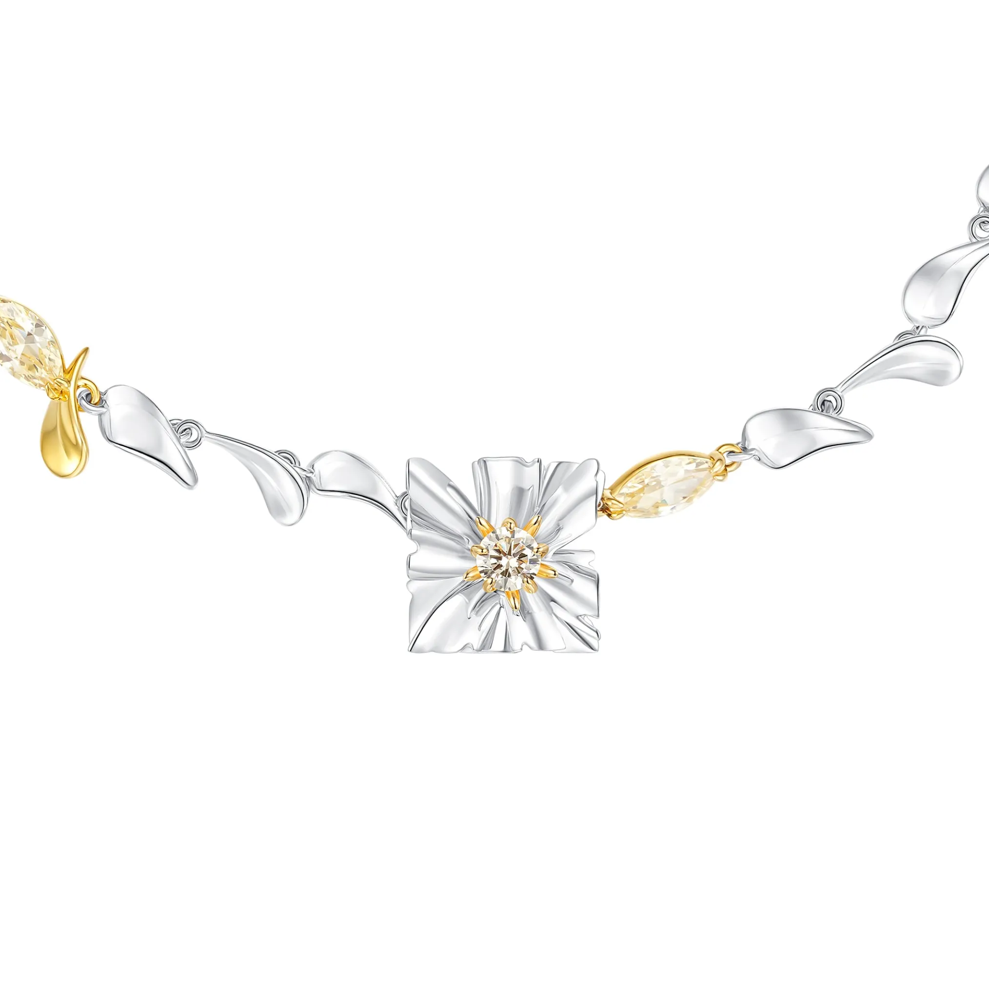 Ripple / Large Square Flower Leaf Chocker