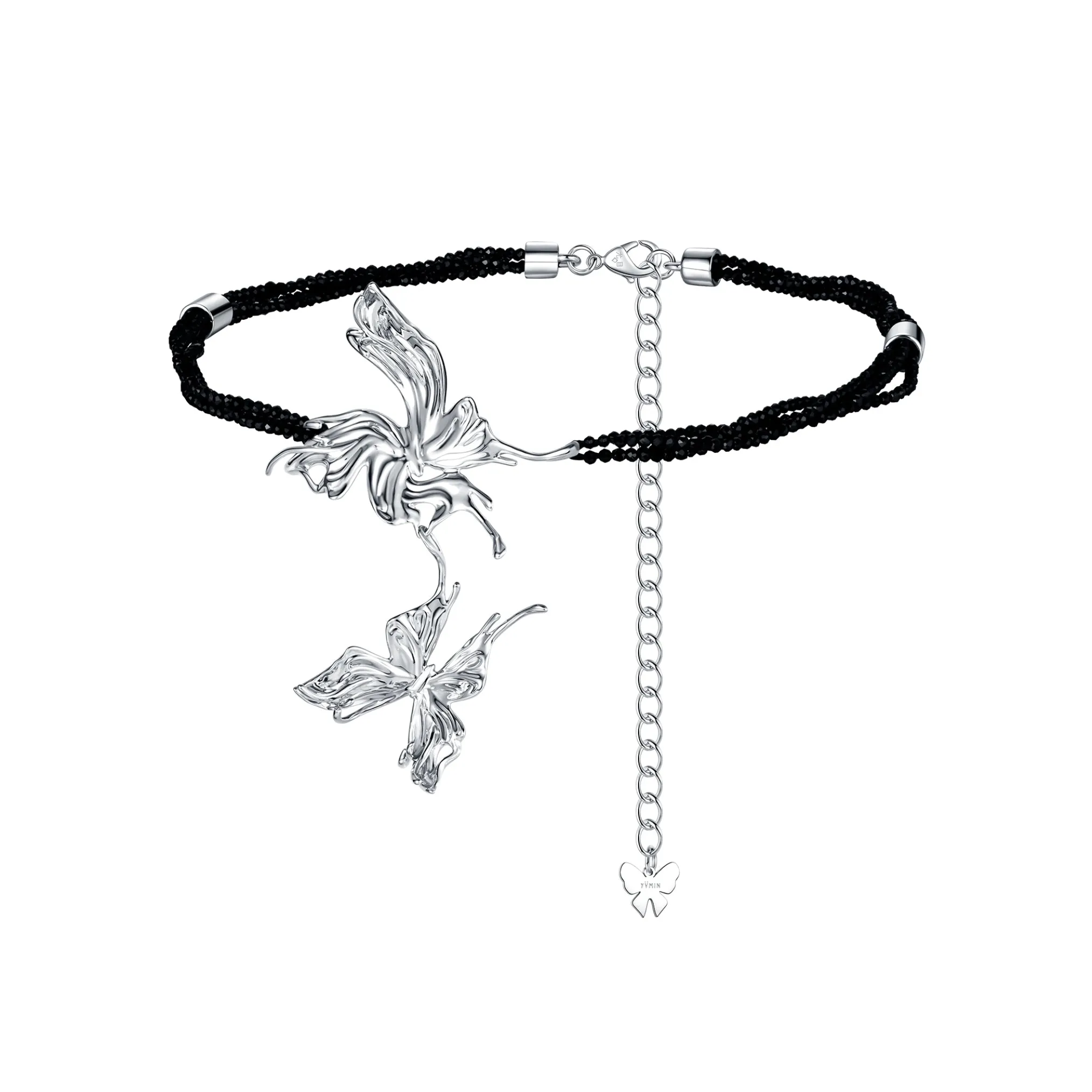 Ripple / Liquefied Butterfly Beaded Necklace