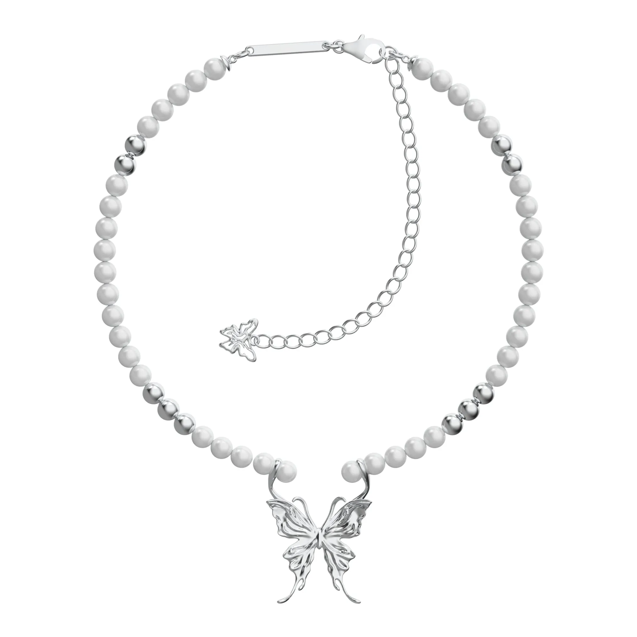 Ripple / Liquefied Butterfly Pearl Necklace