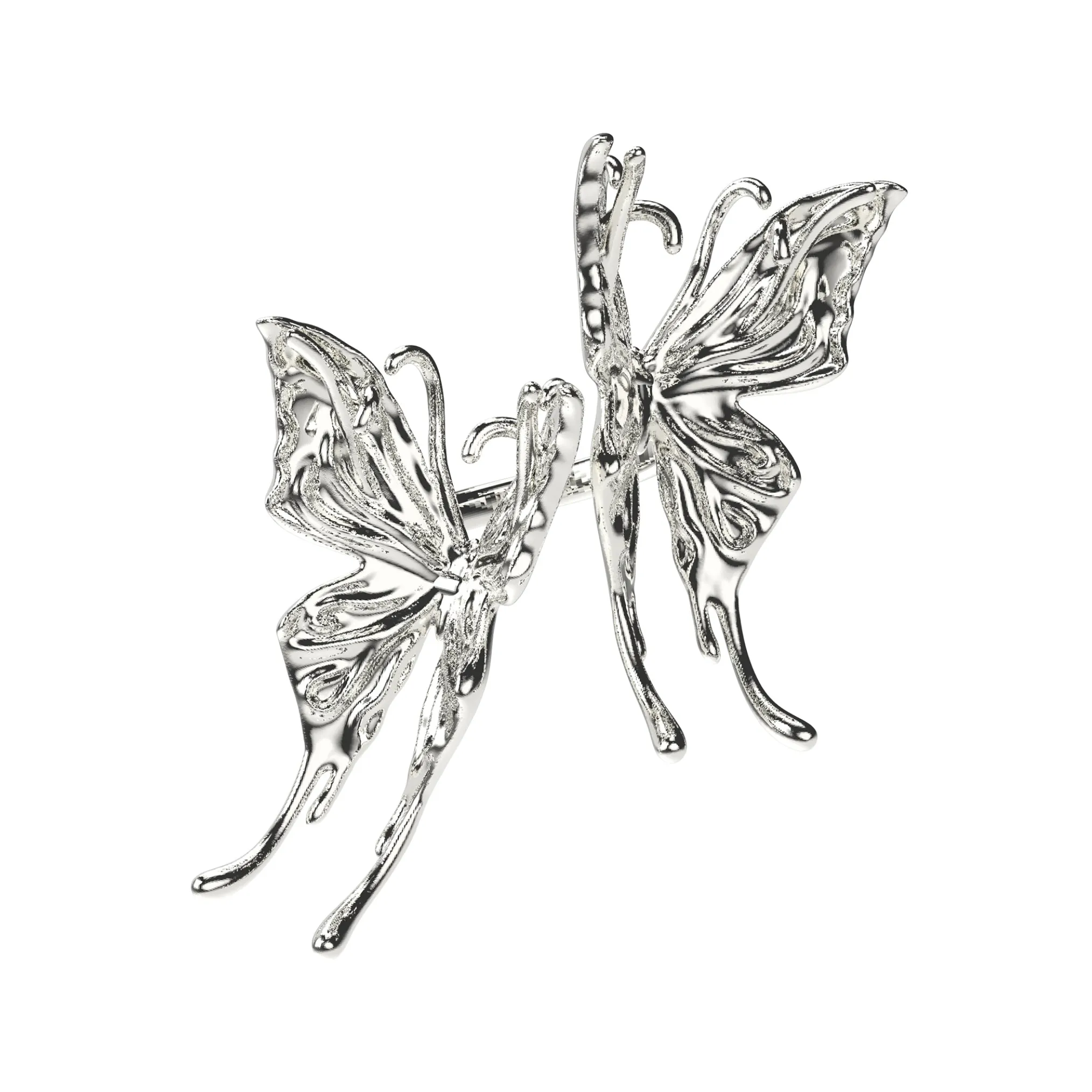 Ripple/ Liquefied Butterflies Open Ring
