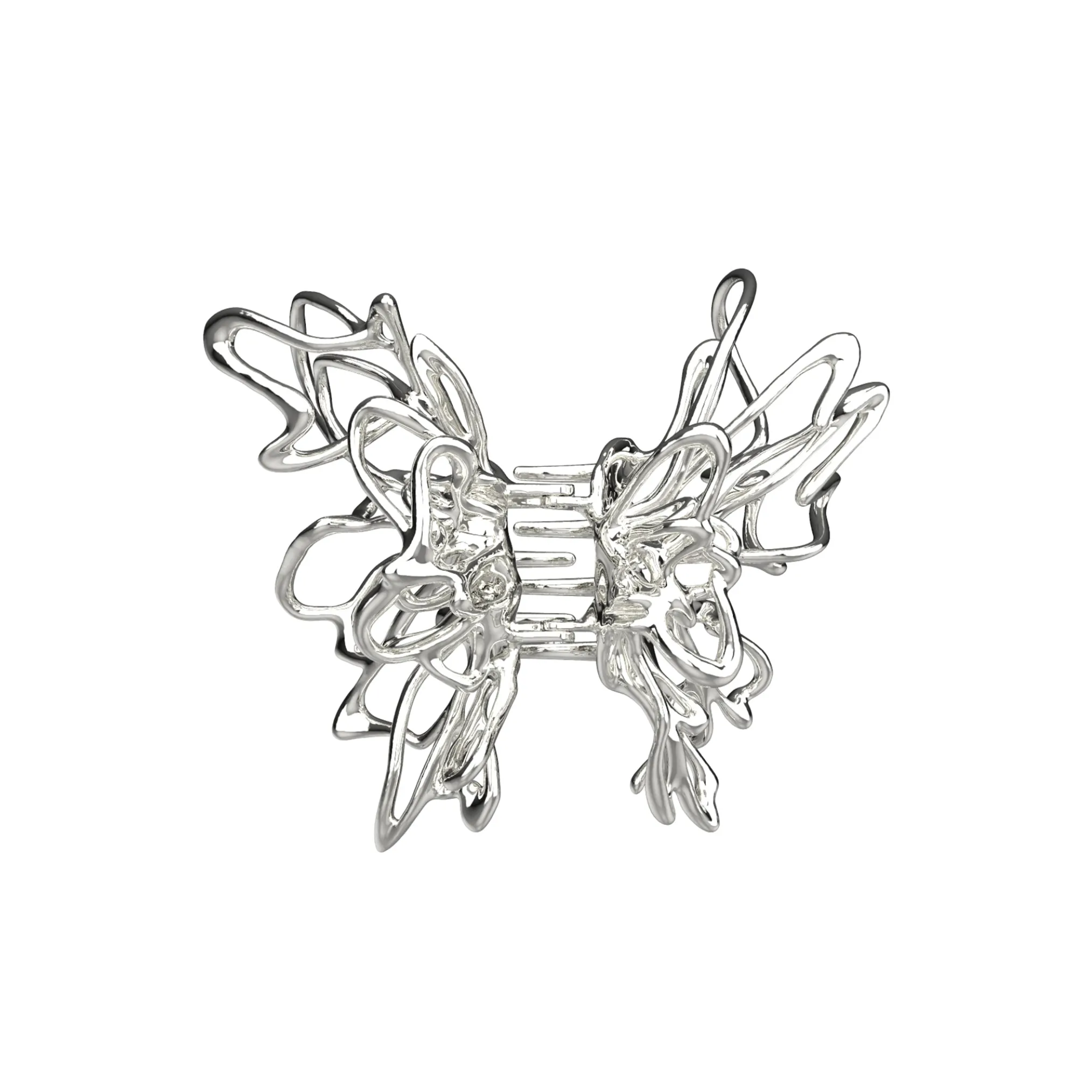 Ripple / Liquefied Metal Butterfly Hair Claw Clip