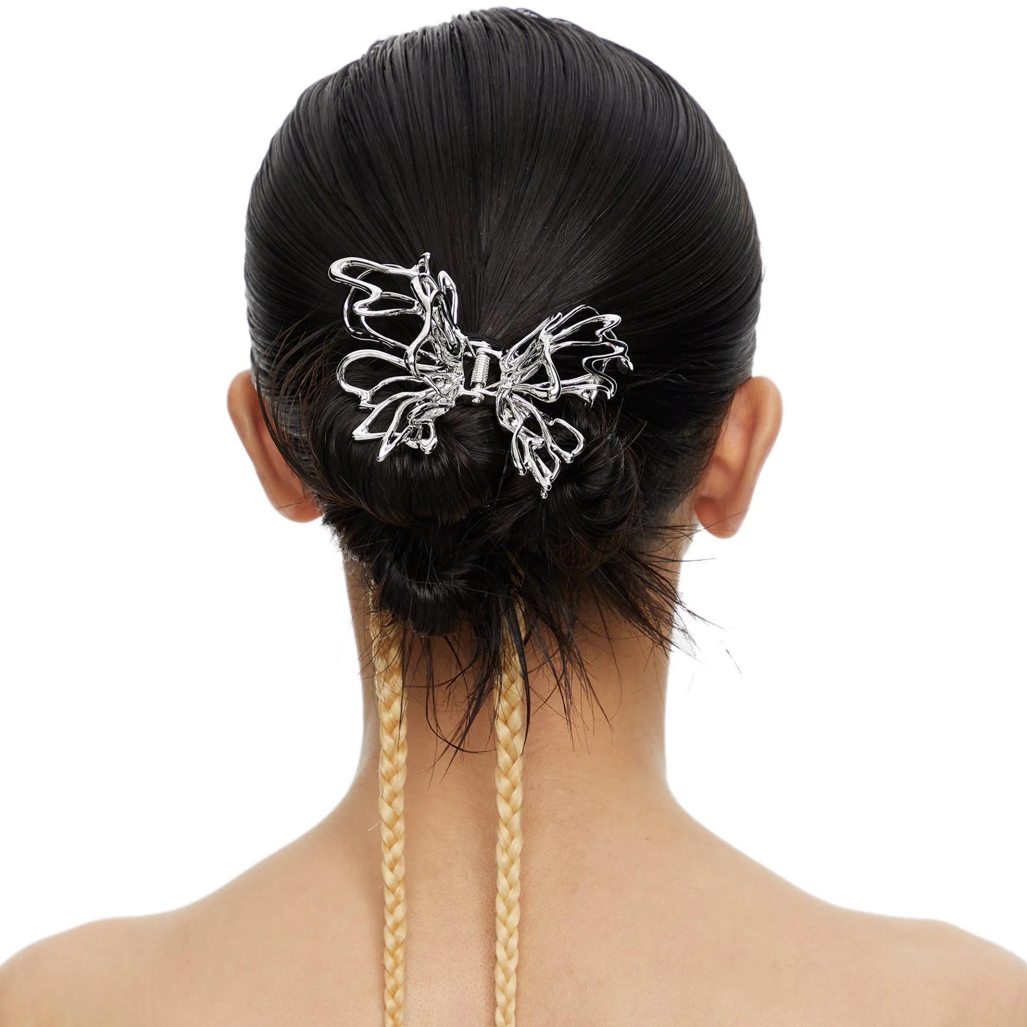 Ripple / Liquefied Metal Butterfly Hair Claw Clip
