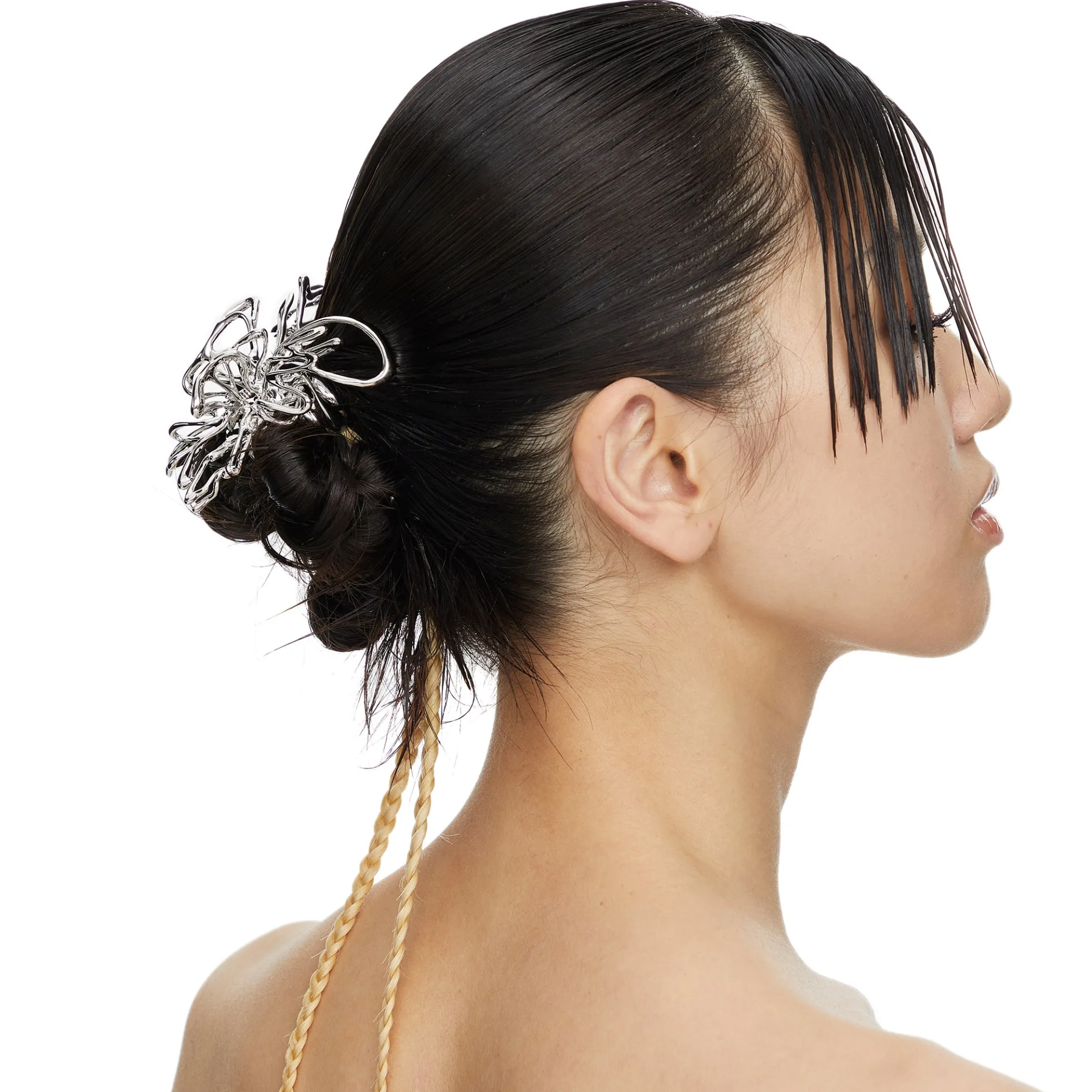 Ripple / Liquefied Metal Butterfly Hair Claw Clip