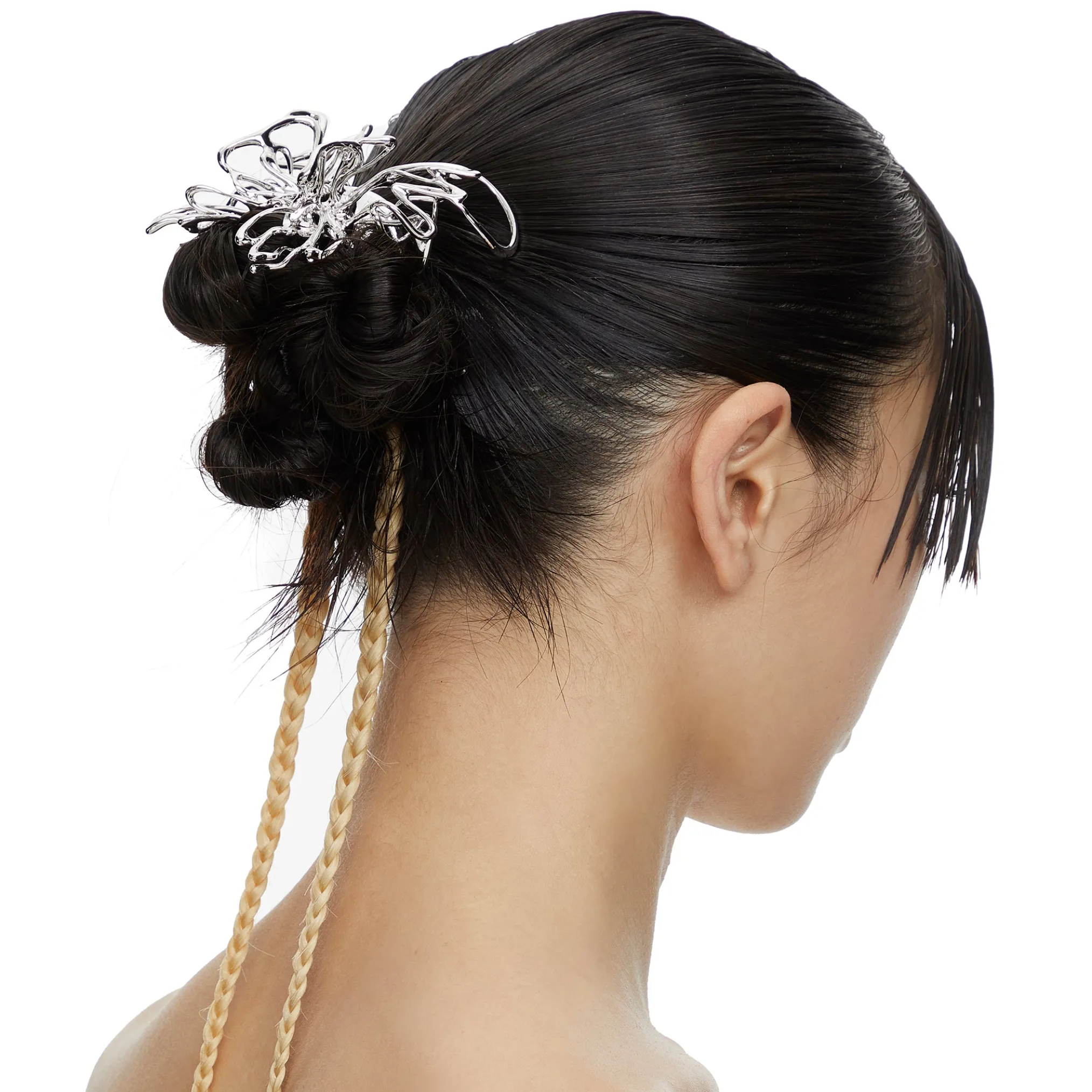 Ripple / Liquefied Metal Butterfly Hair Claw Clip