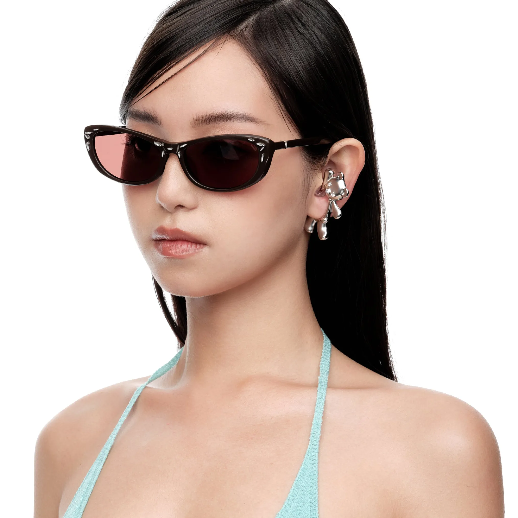 Ripple / Metal Inlaid Sunglasses