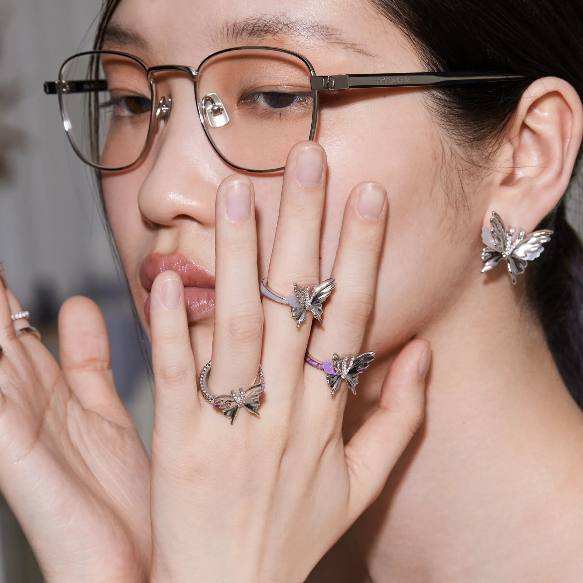 Ripple / Opal Butterfly Ring