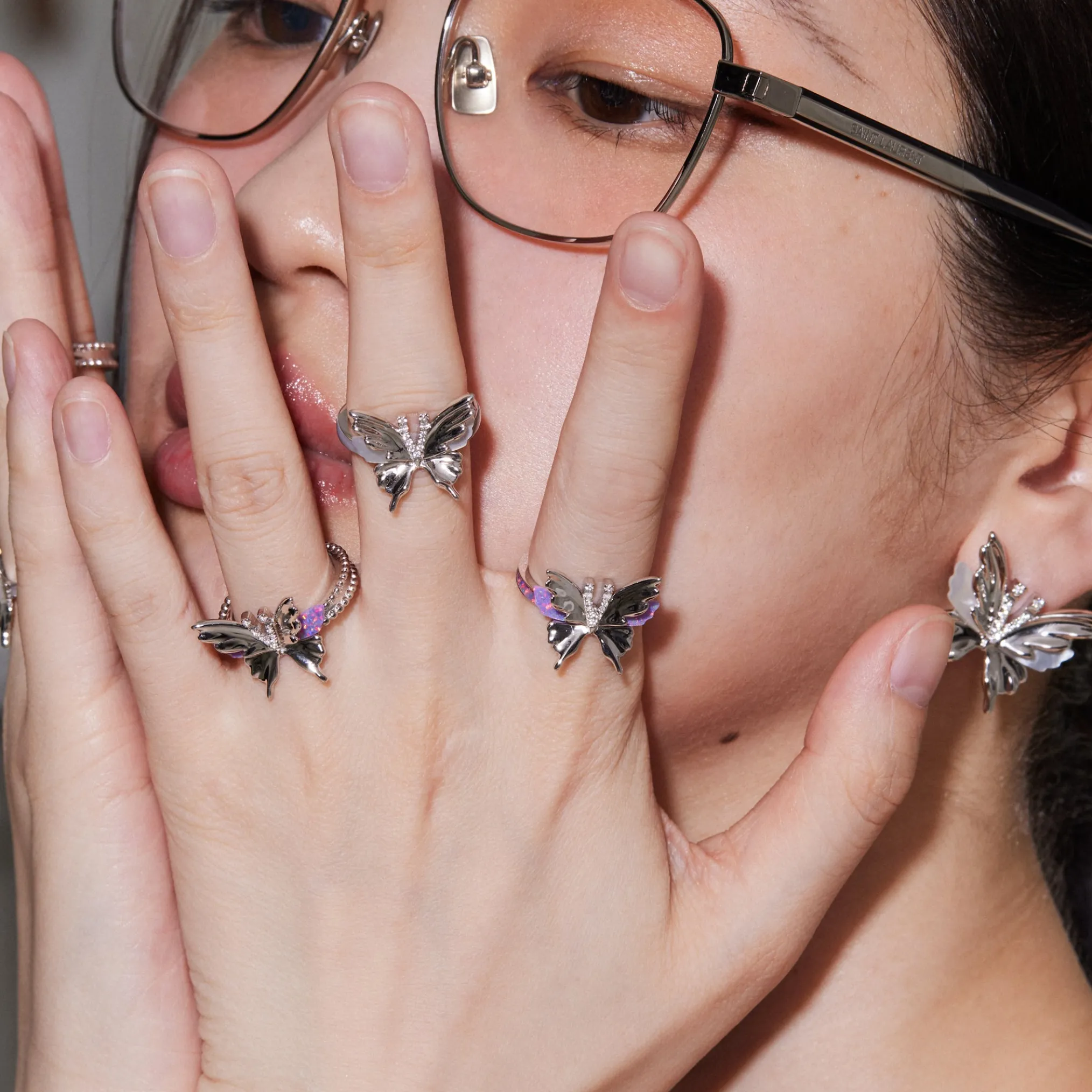Ripple / Opal Butterfly Ring