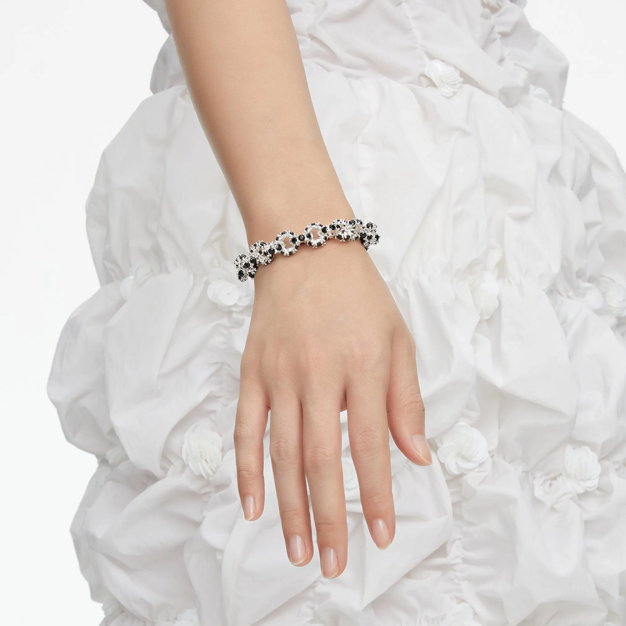 Ripple / Pave gemstone bracelet