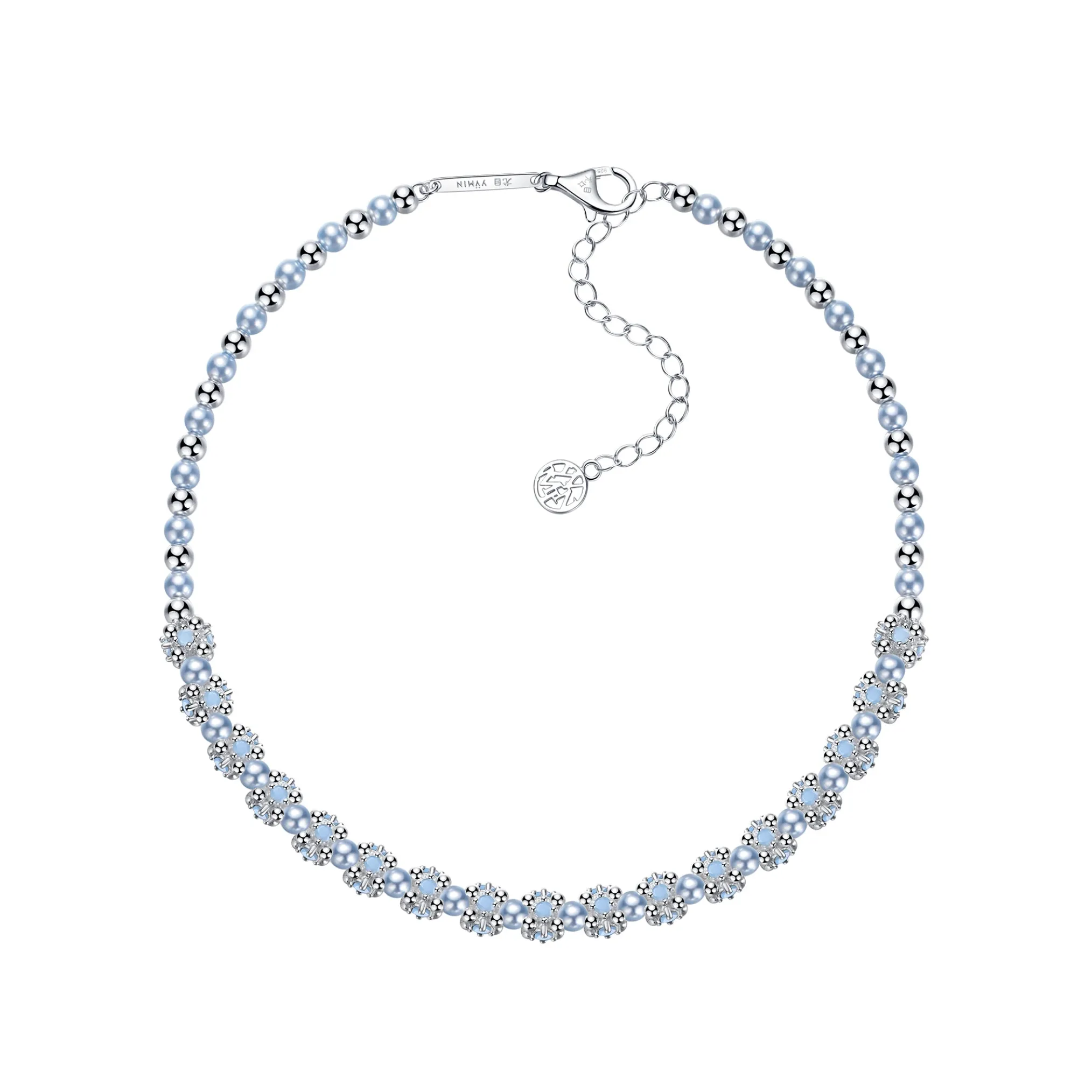 Ripple / Pearl Gemstone Necklace