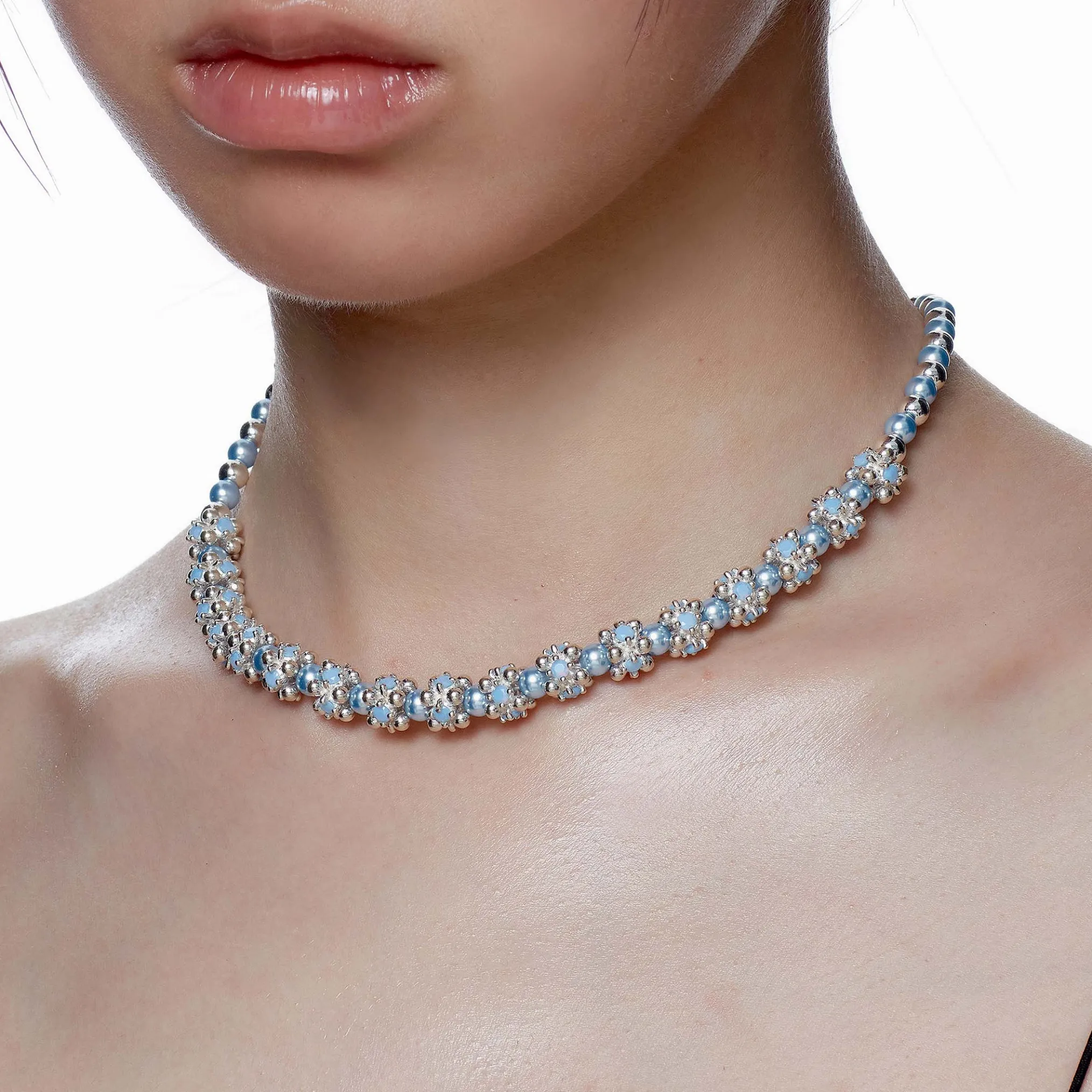 Ripple / Pearl Gemstone Necklace