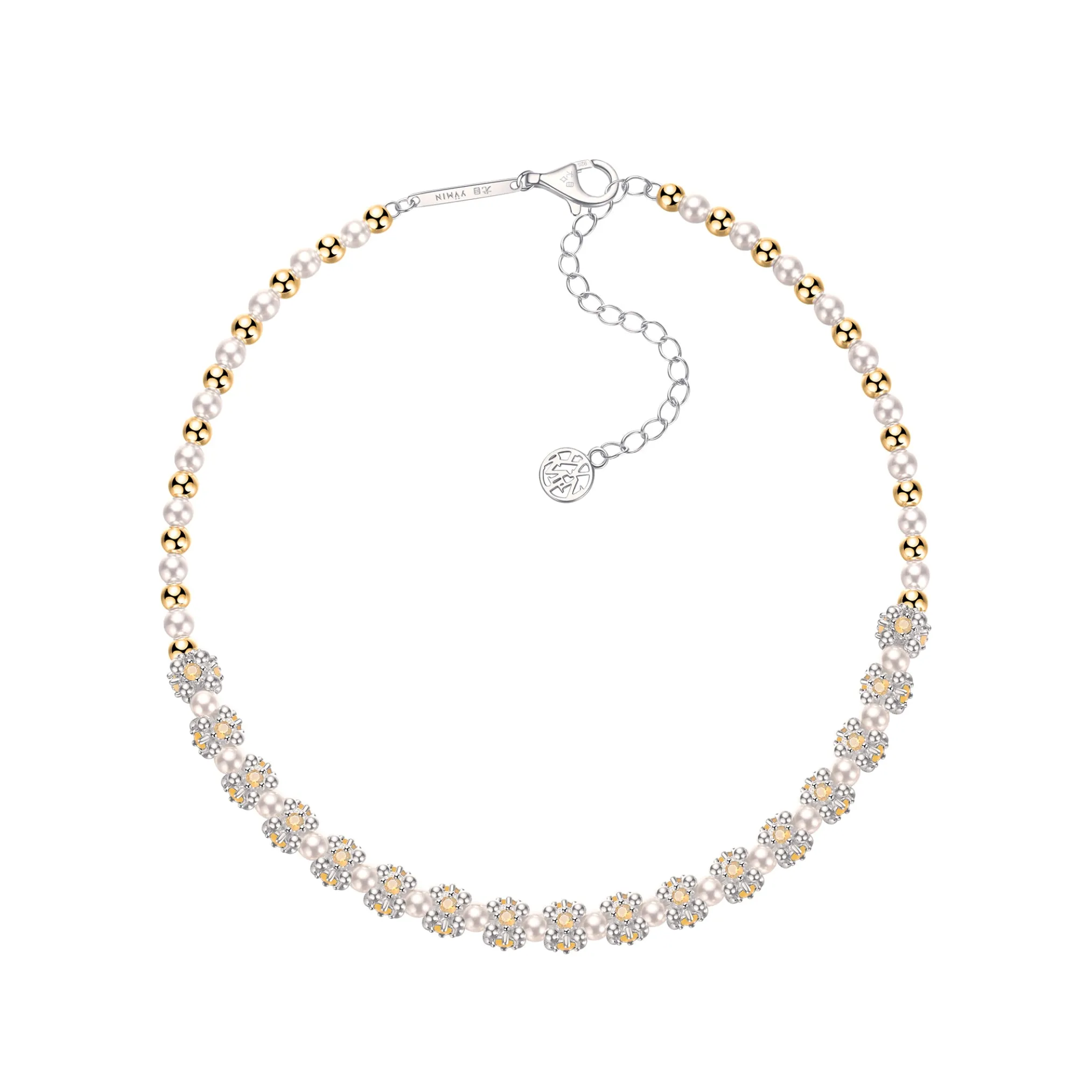 Ripple / Pearl Gemstone Necklace