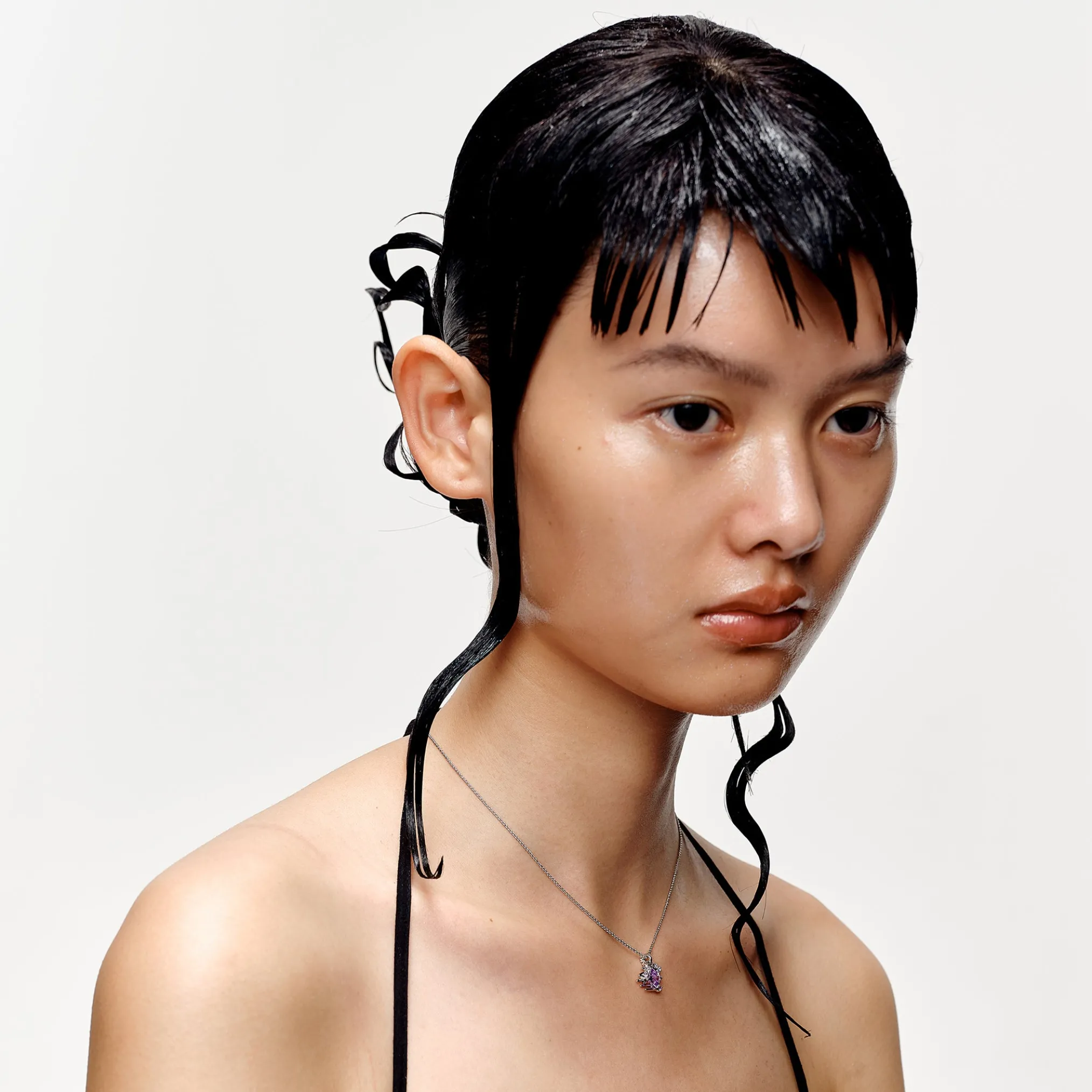 Ripple / Rhombic zircon Necklace