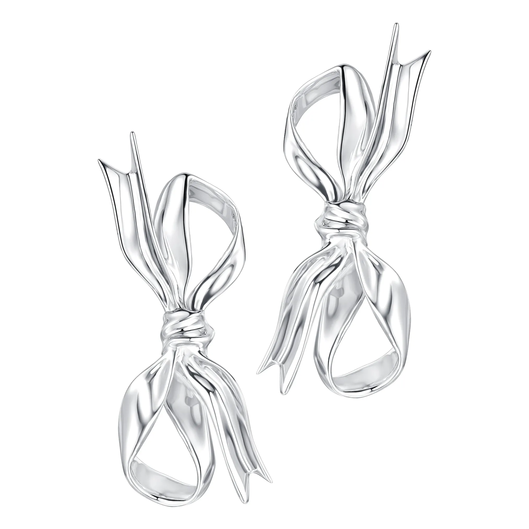 Ripple / Ribbon Bowknot Earring