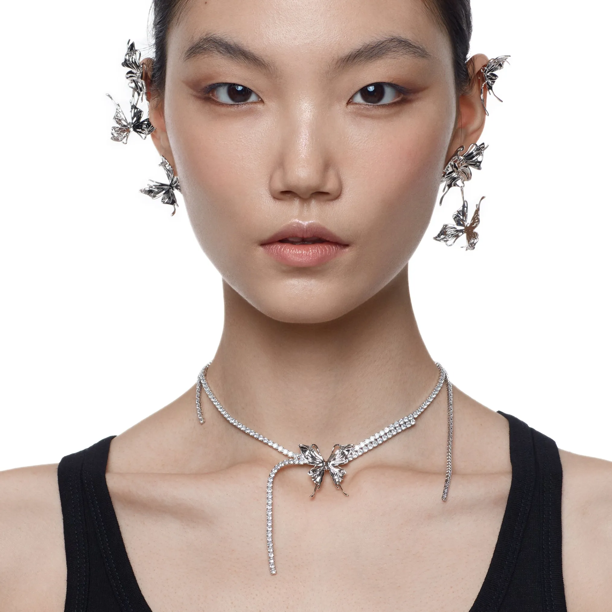 Ripple / Shadow Liquefied Butterfly Earring