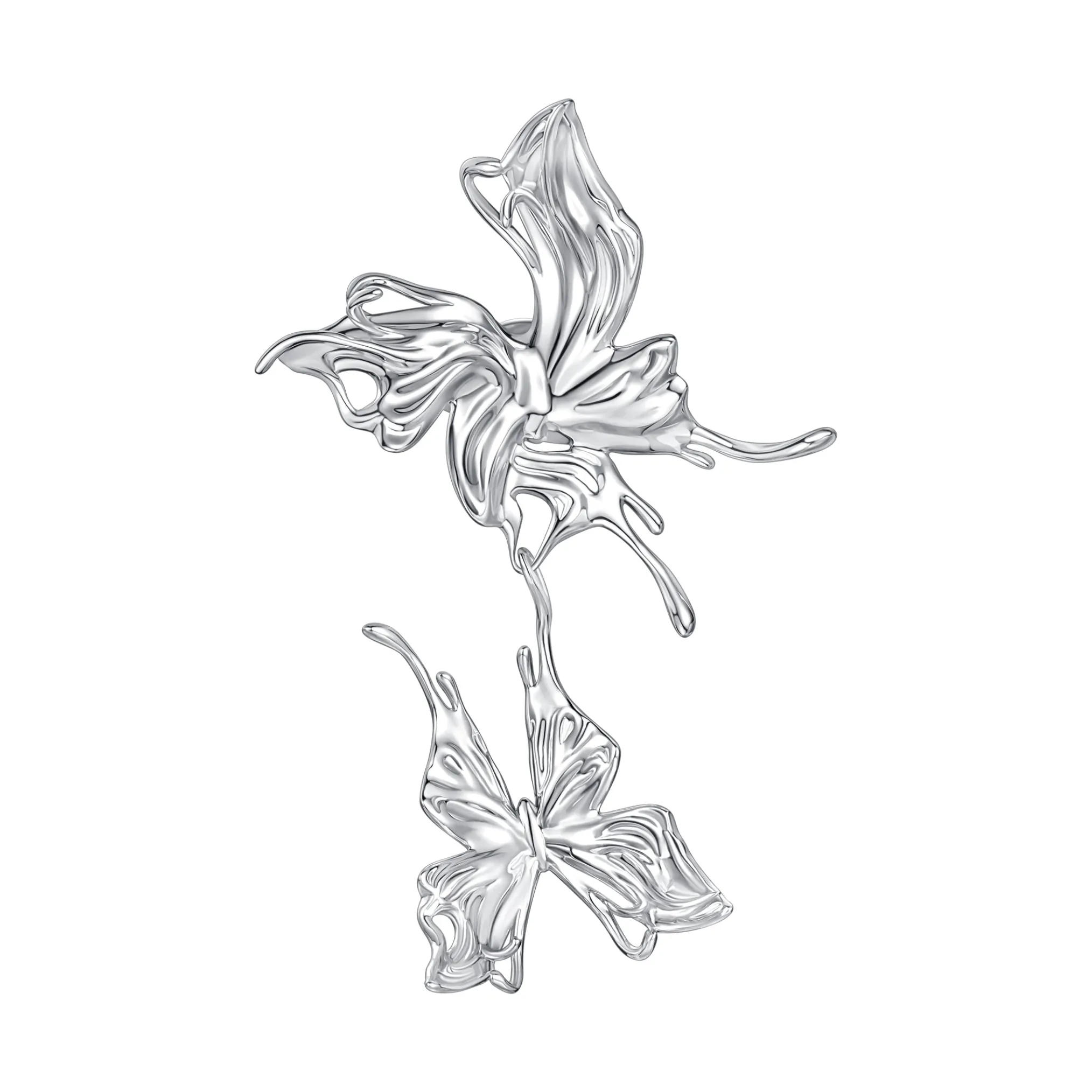 Ripple / Shadow Liquefied Butterfly Earring